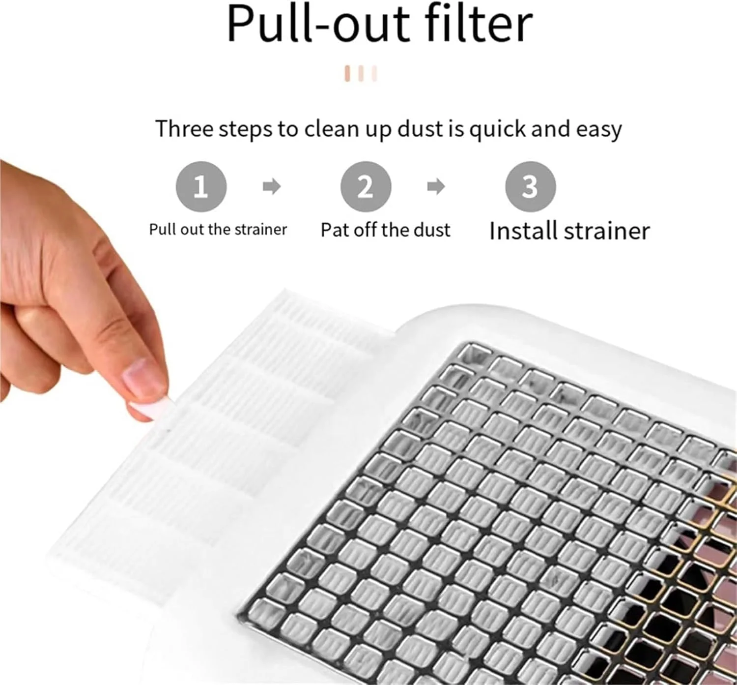 سوهان برقی ناخن، آسیاب لاک ناخن، مخصوص مانیکور، محافظ القای مادون قرمز، نمایشگر LED، مکش قابل تنظیم، پره های فن توربین بزرگ