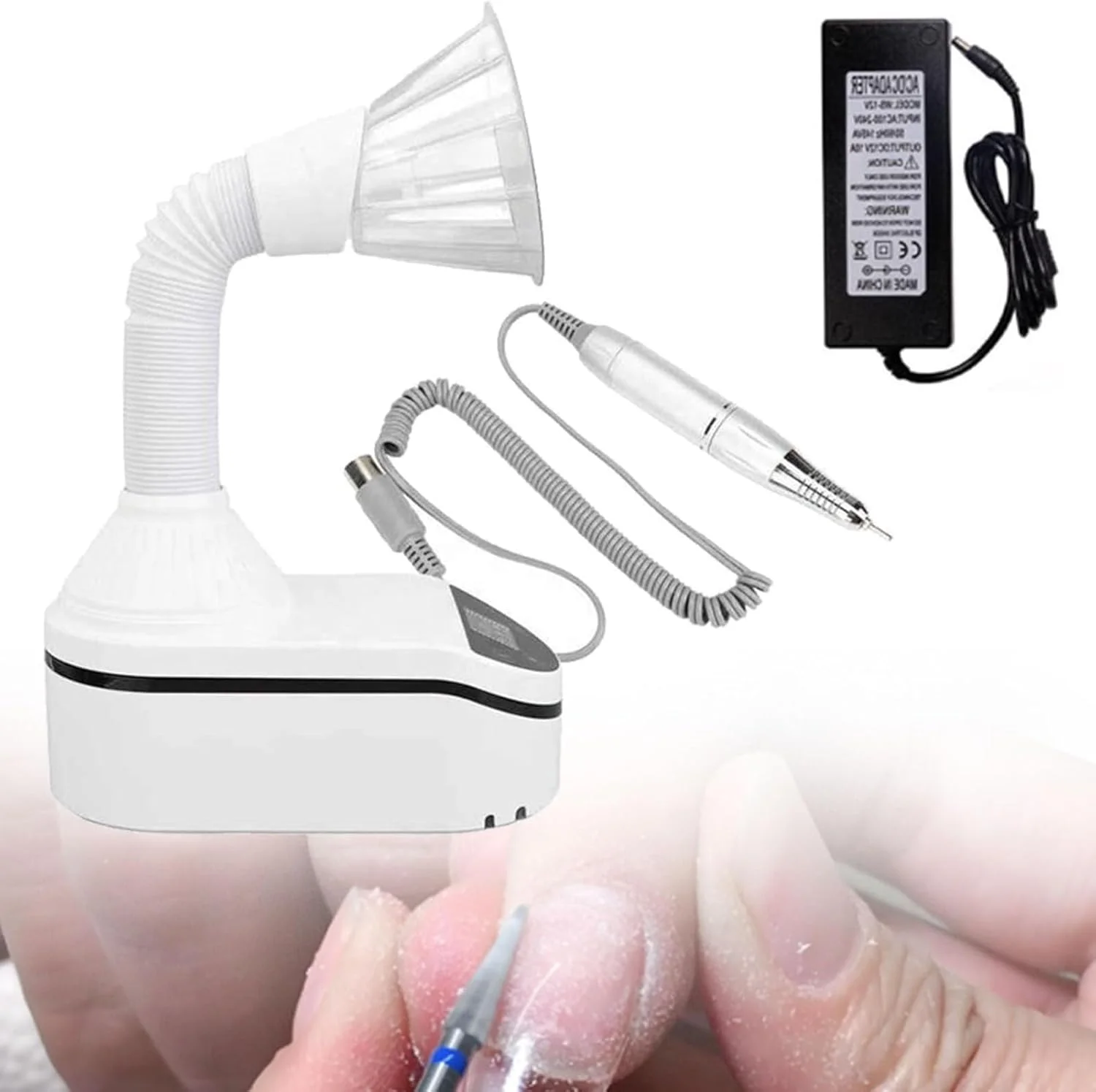 دستگاه پولیش ناخن، دستگاه برقی مراقبت از ناخن، صفحه لمسی با کیفیت بالا، نورپردازی LED، مکش قوی 230 وات، فیلتر کربن فعال، لوله خلاء چرخشی