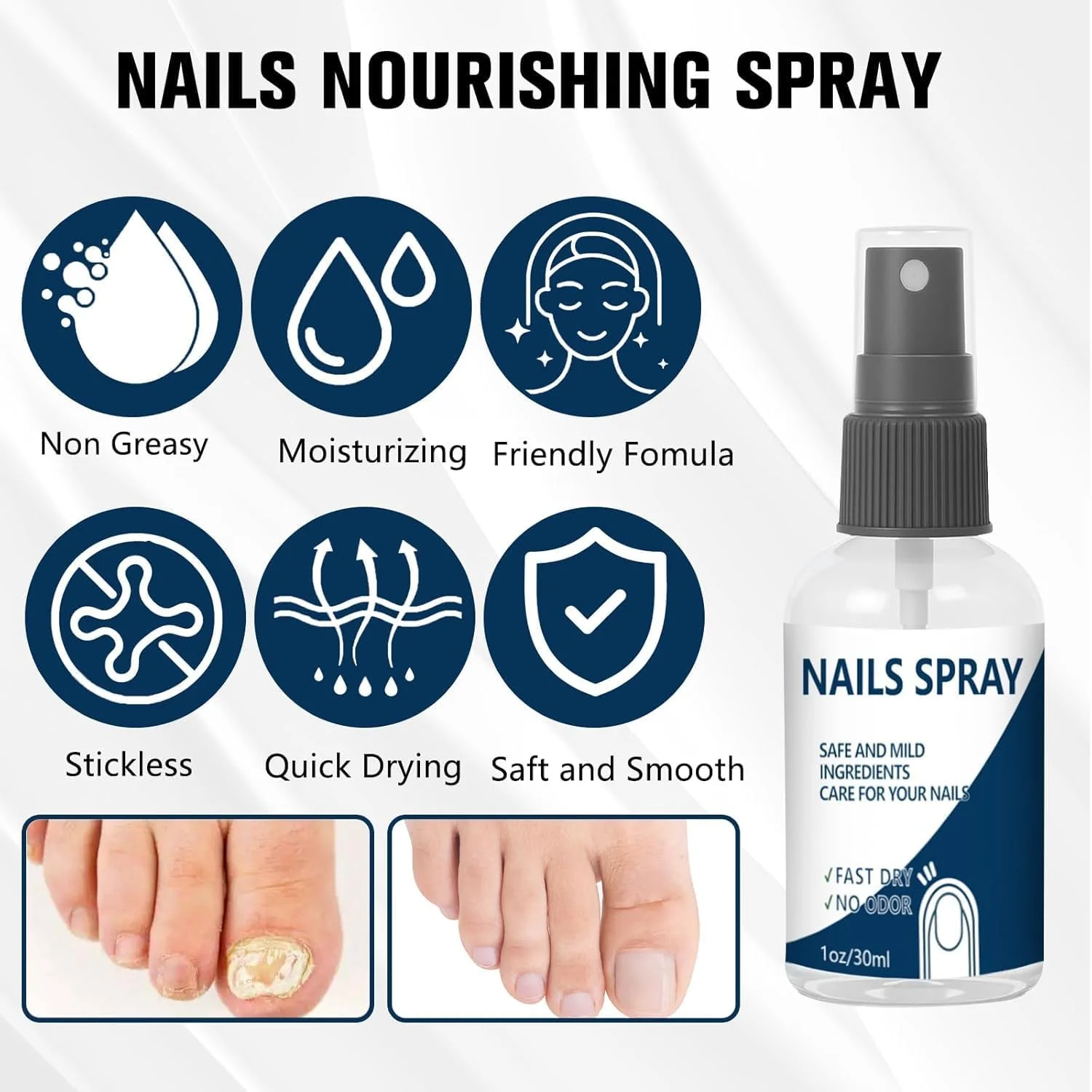 اسپری ناخن 2 عددی، لاک ناخن ماندگار، درمان 7 روزه ناخن، پاها را در تمام طول روز تازه و خشک نگه می دارد، برای انواع ناخن اسپری ناخن 2 عددی، لاک ناخن ماندگار، درمان 7 روزه ناخن، پاها را در تمام طول روز تازه و خشک نگه می دارد، برای انواع ناخن