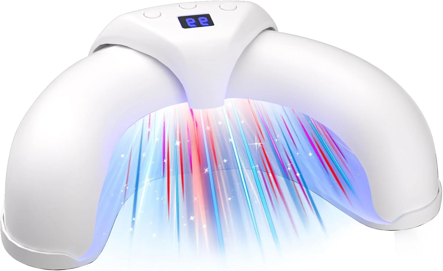 دستگاه لیزر ناخن مدل 2025 6.0، استایل ارتقا یافته 6.0، کنترل هوشمند زمان 30/60/99 ثانیه، آبی 470 نانومتر و مادون قرمز 905 نانومتر، طراحی جمع و جور مسافرتی (سفید) لیزر ضد قارچ