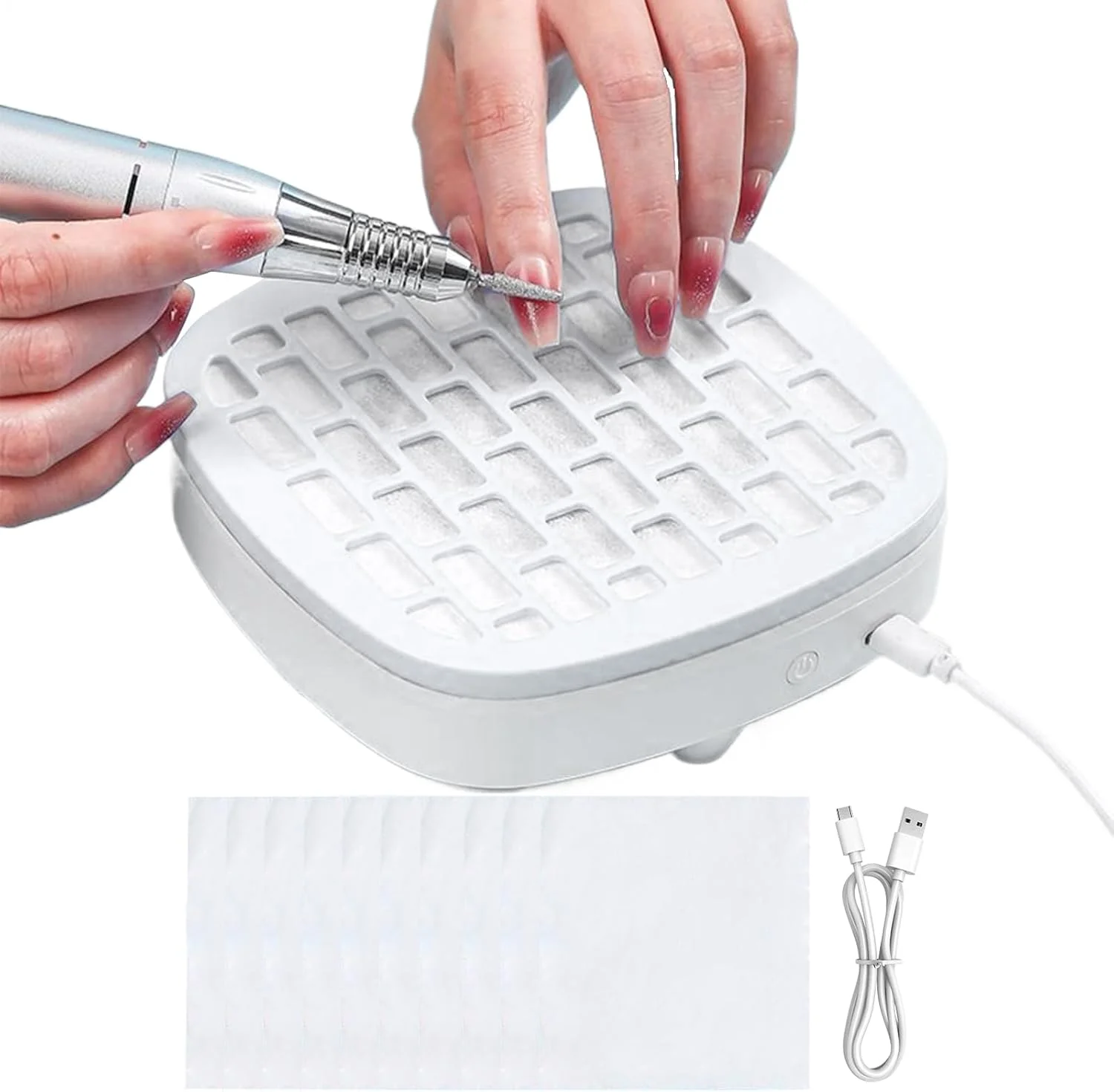 جمع کننده گرد و غبار ناخن | دستگاه مکنده گرد و غبار قدرتمند و بی صدا - دستگاه گردگیری قابل شارژ USB برای مسافرت در فضای باز، سالن، اتاق، پدیکور، زنان و دختران جمع کننده گرد و غبار ناخن | دستگاه مکنده گرد و غبار قدرتمند و بی صدا - دستگاه گردگیری قابل شارژ USB برای مسافرت در فضای باز، سالن، اتاق، پدیکور، زنان و دختران