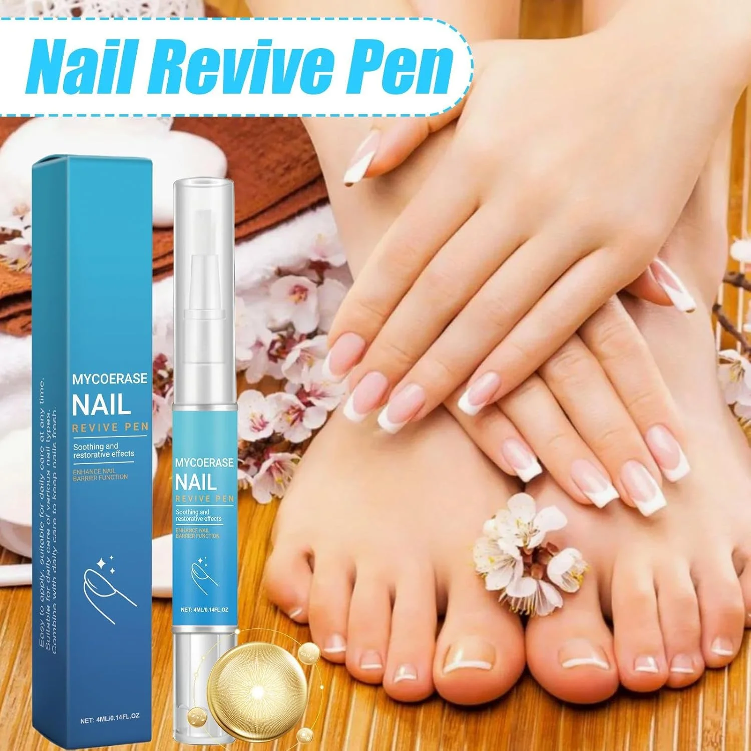 قلم ترمیم ناخن | قلم تجدید کننده ناخن آسیب دیده 4 میلی لیتری مراقبت از پا - تقویت کننده قابل حمل محصولات بهداشتی برای ترمیم روزانه مردان بزرگسالان دوستداران مانیکور ناخن های شکسته و آسیب دیده