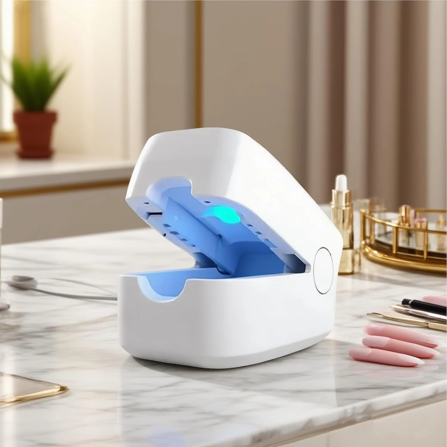 دستگاه نور ناخن، دستگاه نور ال ای دی | دستگاه ترمیم قابل حمل برای استفاده روزانه در منزل، سالن، مسافرت و فضای باز برای بانوان