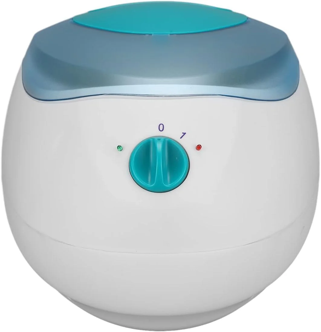 حمام پارافین برای دست و پا، دستگاه درمان موم 2.3 لیتری، گرمایش سریع با صفحه محافظ، سفید/فیروزه ای