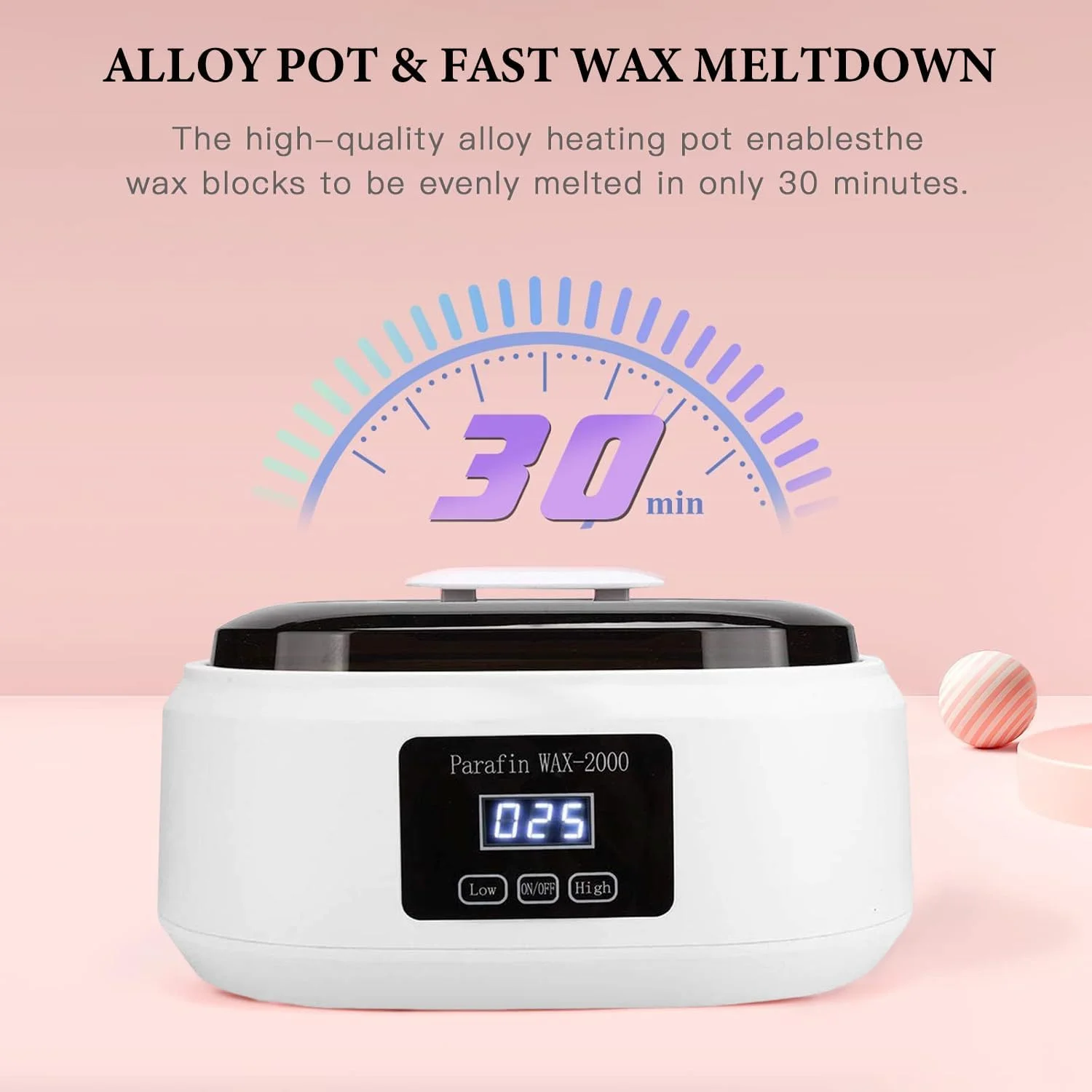 دستگاه پارافین تراپی Angju برای دست و پا، دستگاه گرم کننده پارافین با صفحه لمسی و ظرفیت بزرگ، دستگاه پارافین دست، مرطوب کننده برای پوست صاف و نرم