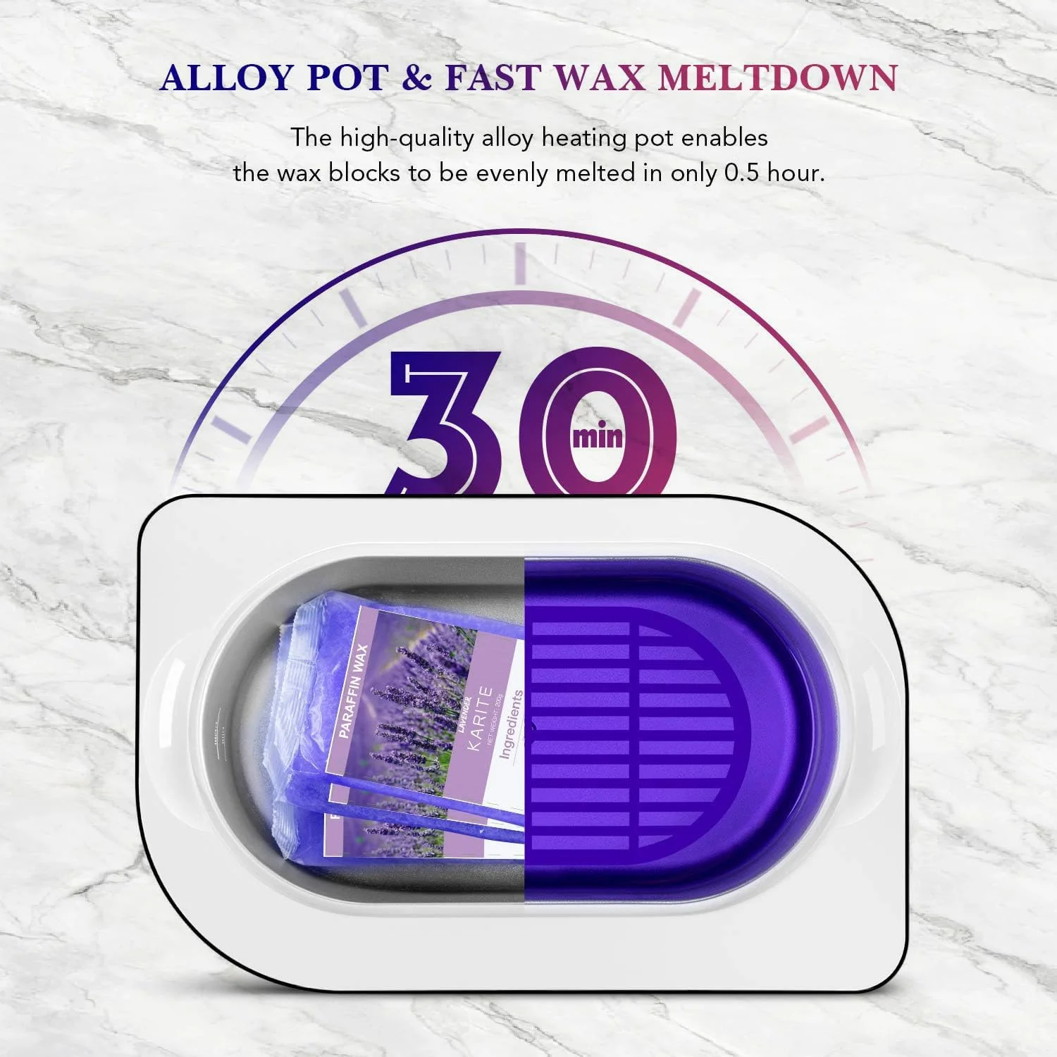 دستگاه پارافین تراپی Angju برای دست و پا، حمام پارافین 4000 میلی لیتری با صفحه لمسی، دستگاه گرم کننده پارافین با ظرفیت بزرگ، مرطوب کننده، کنترل دقیق دما و زمان، دستگاه پارافین گرم نگهدارنده دست