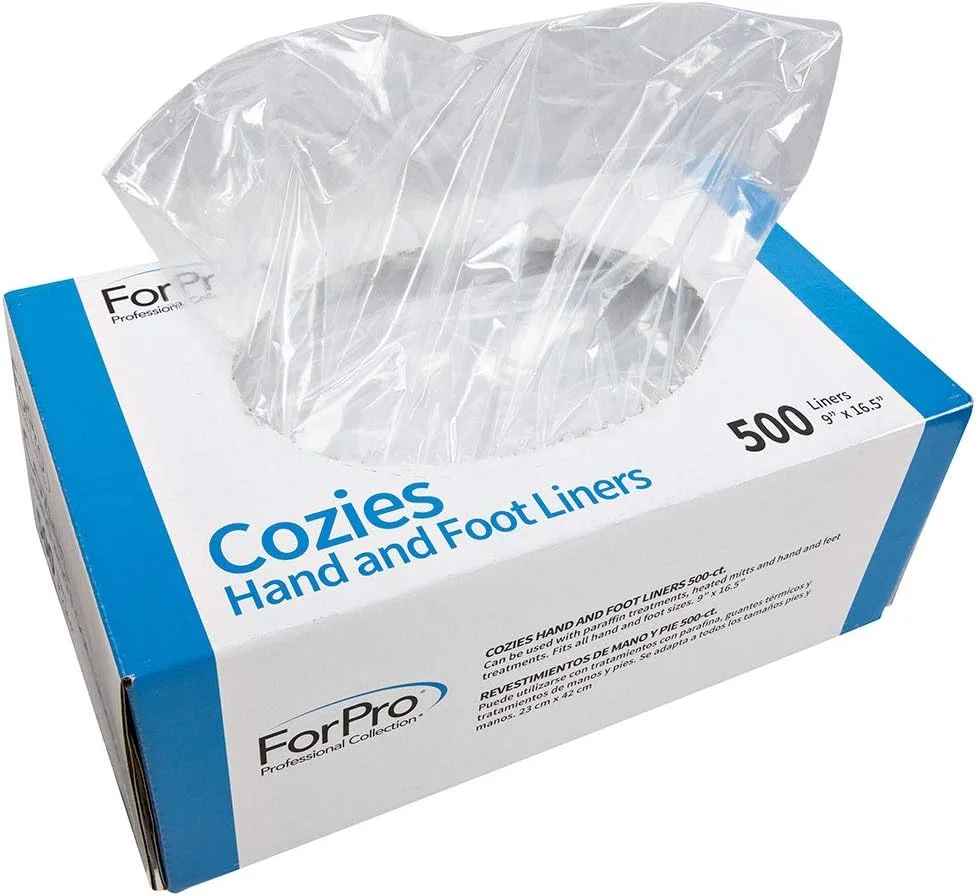 روکش دست و پا مجموعه حرفه ای ForPro، روکش پارافین برای دست و پا، دستکش و پاپوش گرمایشی، 500 عدد