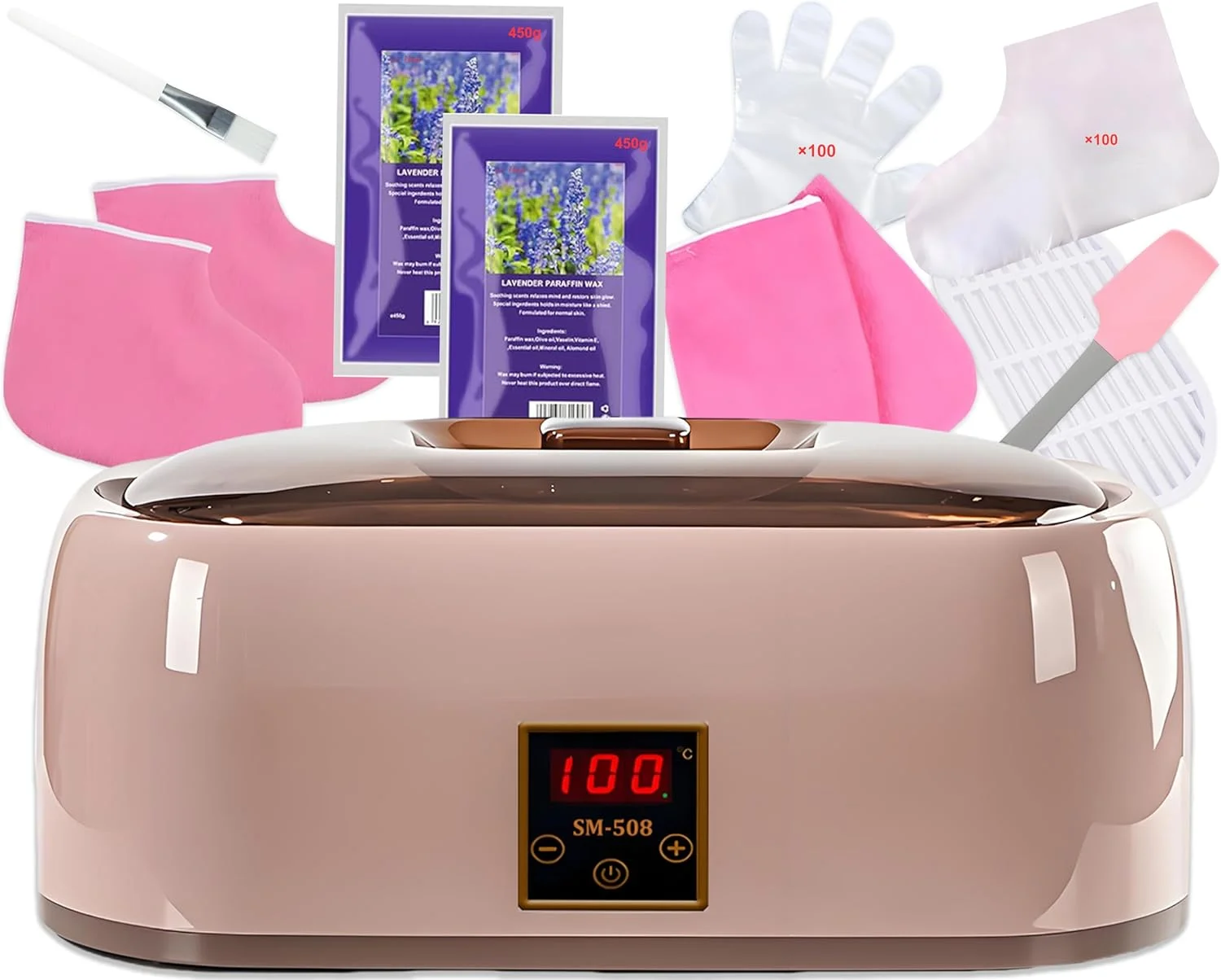 حمام پارافین - حمام موم پارافین چند منظوره برای دست و پا، شامل موم پارافین برای حمام پارافین، تقویت شده با فناوری LED دست