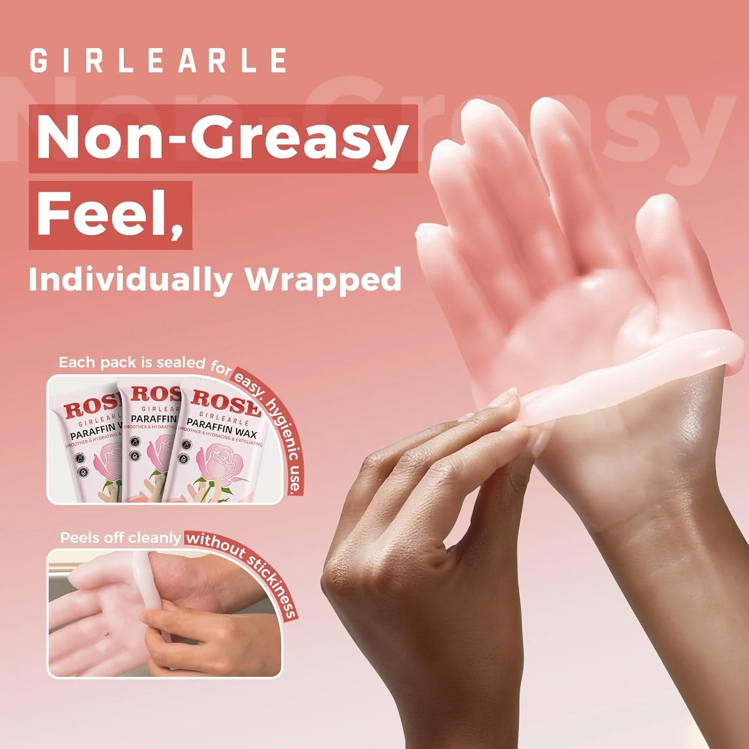 موم پارافین شارژی بسته 10 عددی برای دستگاه حمام موم پارافین - برای پوست خشک و ترک خورده دست، پا، آرنج - آبرسانی مرطوب کننده برای تسکین عضلات و مفاصل سفت (رز)