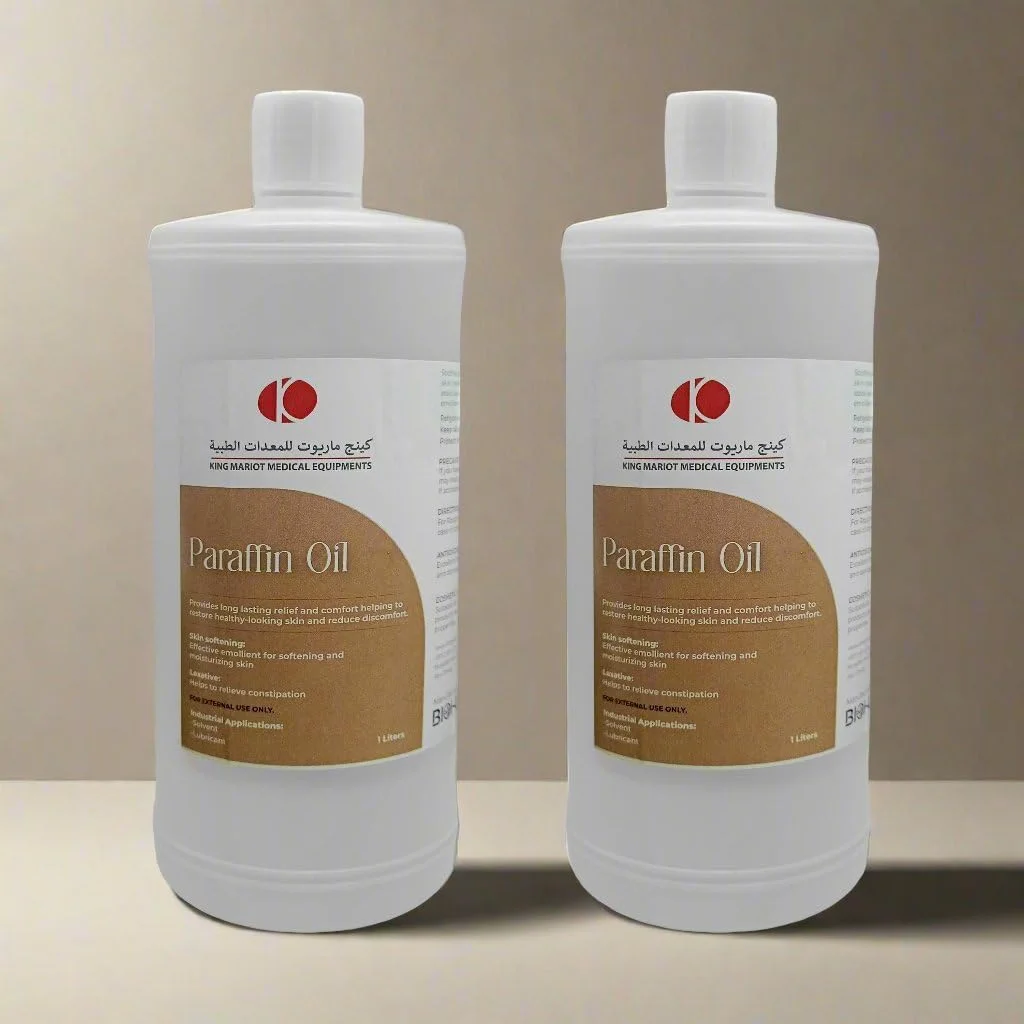 روغن پارافین 1000 میلی لیتری تجهیزات پزشکی کینگ ماریوت | مایع نرم کننده پوست بدون عطر | نرم کننده پوست برای پوست های زبر (2 عدد)