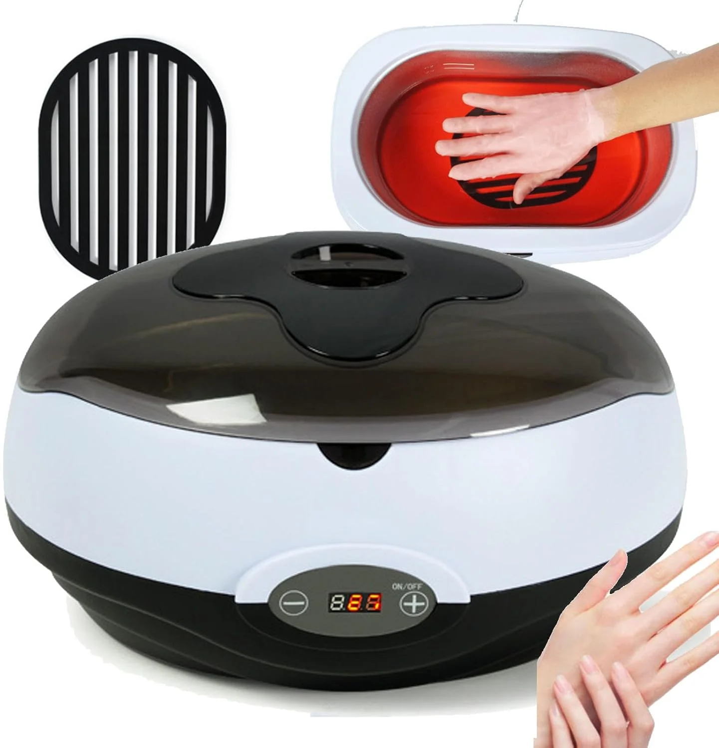 دستگاه پارافین تراپی دست و پا، حمام پارافین 2800 میلی لیتری با نمایشگر دما، گرم کننده پارافین برای سالن های زیبایی حرفه ای و استفاده خانگی