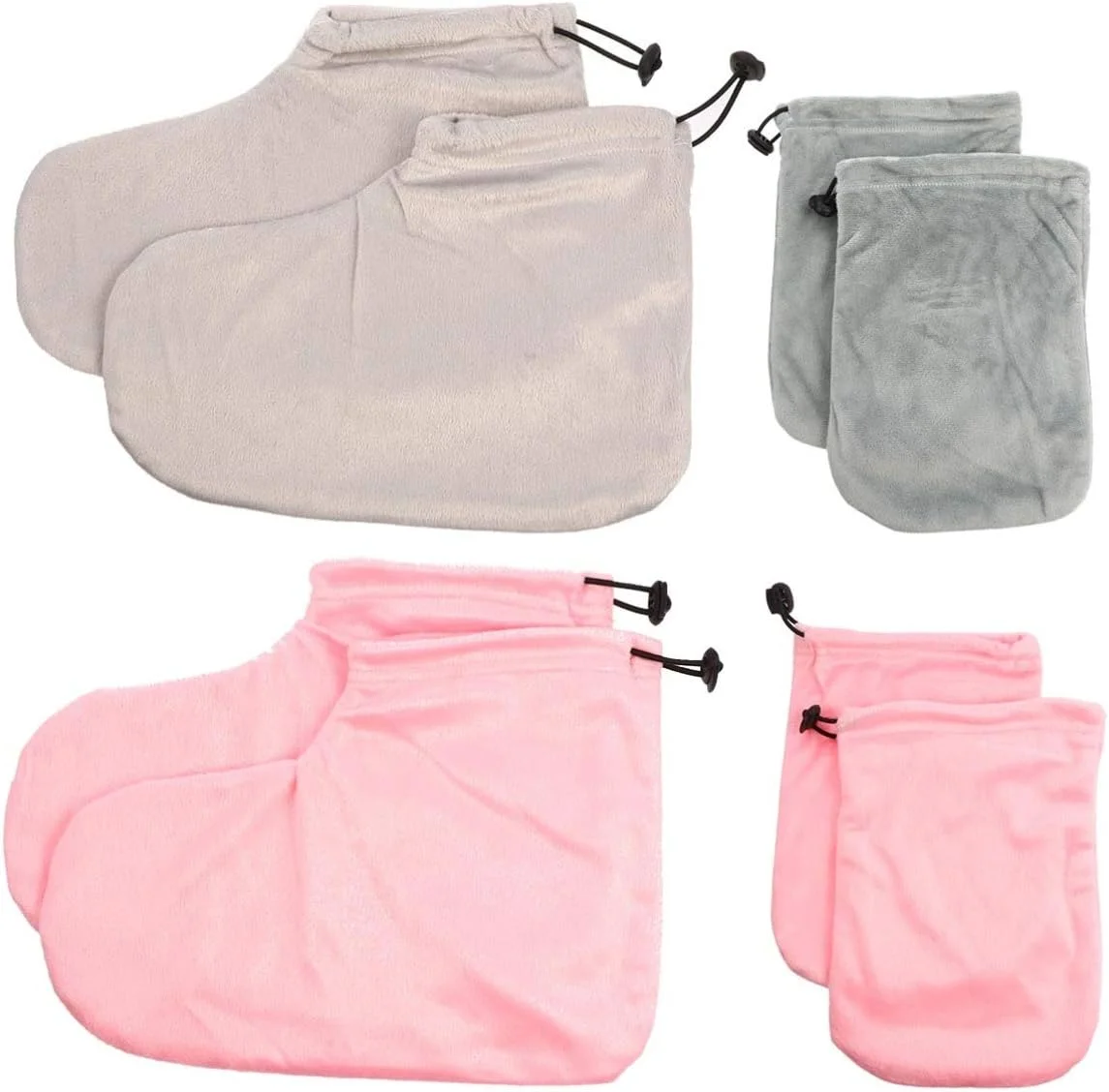 ست 8 عددی دستکش پارافین برای دست و پا، دستکش و پاپوش حمام، دستکش و پاپوش پارافین، درمان حرارتی، دستگاه موم