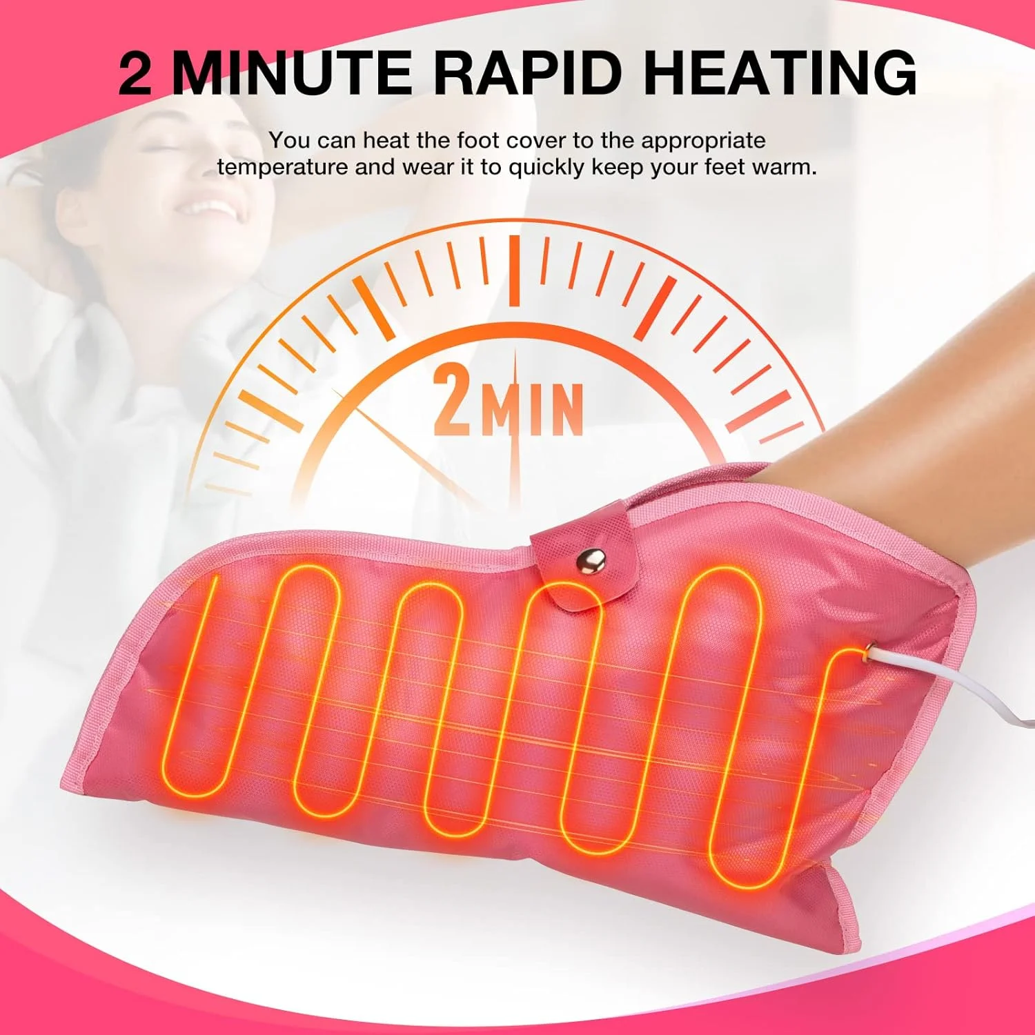 کاور گرم کننده پا با موم پارافین Noverlife، کاور پدیکور و طراحی ناخن گرم شونده برقی، کیت گرم کننده اسپا با درمان مادون قرمز برای مراقبت از پا