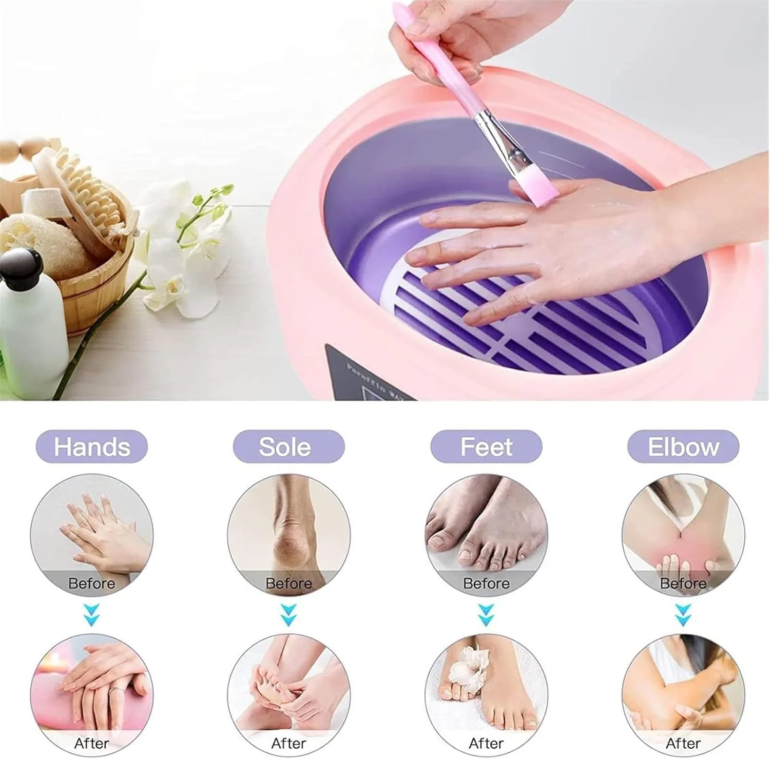 دستگاه پارافین تراپی دست و پا، هیتر پارافین 200 وات، کنترل دمای 2 سرعته، ظرفیت 2 لیتر مناسب برای استفاده خانگی و سالن زیبایی