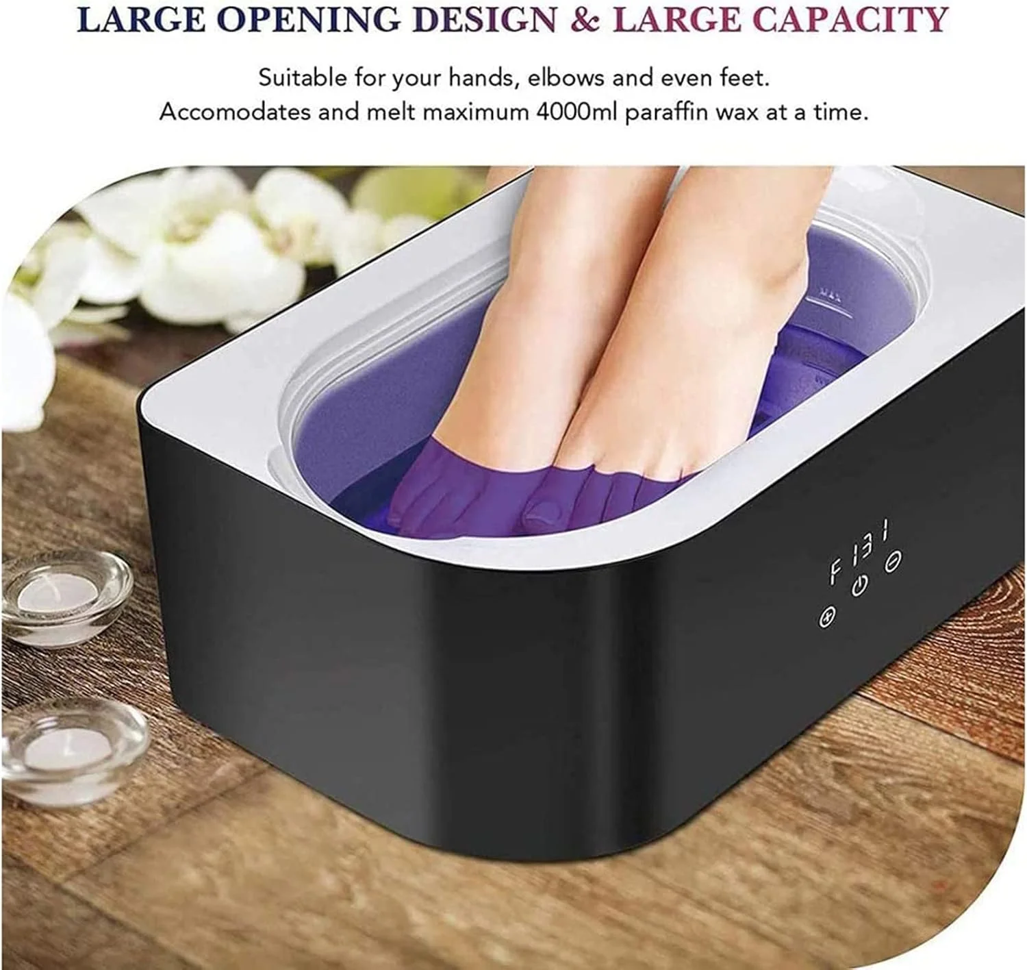 دستگاه موم پارافین، حمام موم برای دست و پا، حمام موم برقی به همراه مجموعه موم پارافین، حمام پارافین حرارتی حرفه ای، تسکین سفتی عضلات دست، پا، صورت و بدن