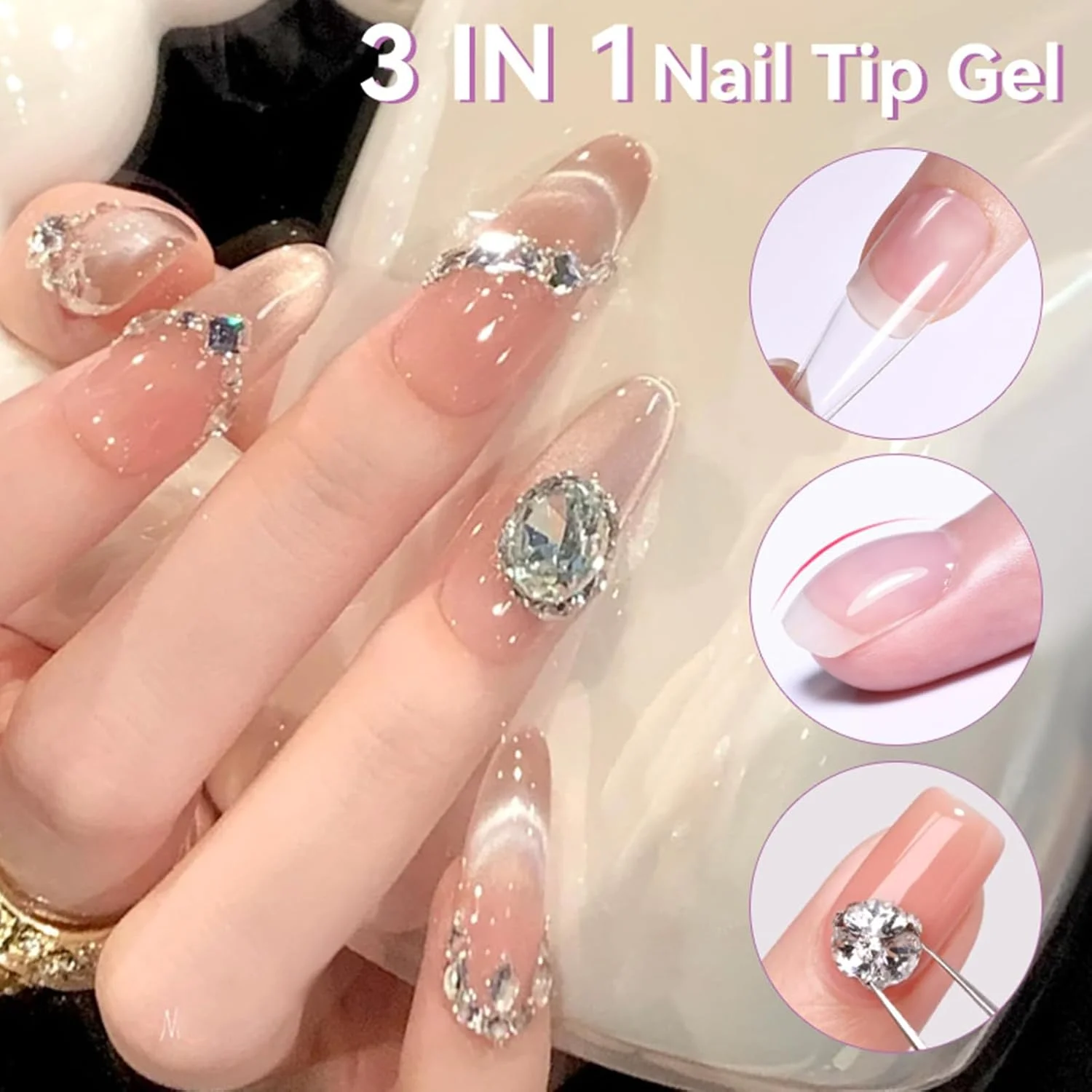 چسب ژل ناخن نرم - 8 میلی لیتر، چسب خشک شونده سریع و بدون بو | ژل چسب UV - برای مبتدیان، متخصصان، سالن های خانگی، مانیکور، مهمانی عروسی