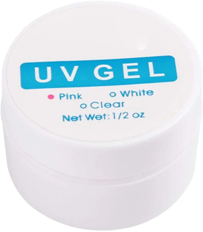 چسب کاشت ناخن، 3 رنگ چسب کاشت ناخن کریستالی خشک شونده سریع، ژل UV مانیکور (صورتی)