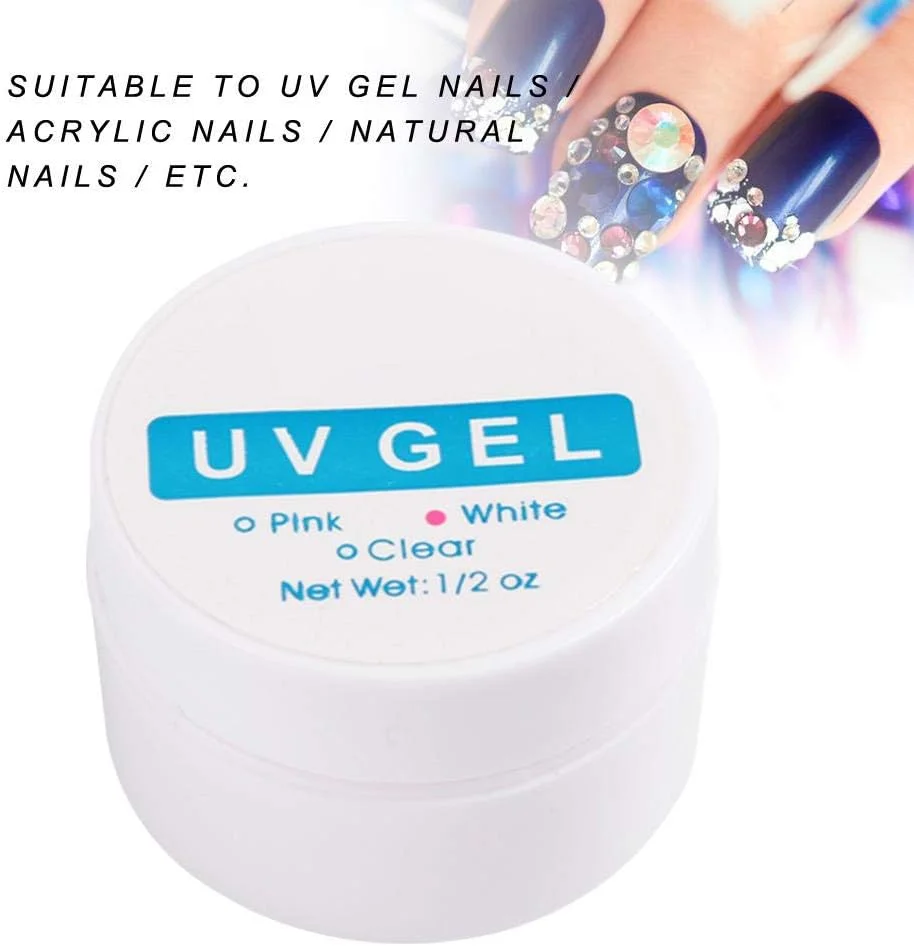 چسب کاشت ناخن، 3 رنگ چسب کاشت ناخن کریستالی خشک شونده سریع ژل UV مانیکور (سفید) چسب کاشت ناخن، 3 رنگ چسب کاشت ناخن کریستالی خشک شونده سریع ژل UV مانیکور (سفید)