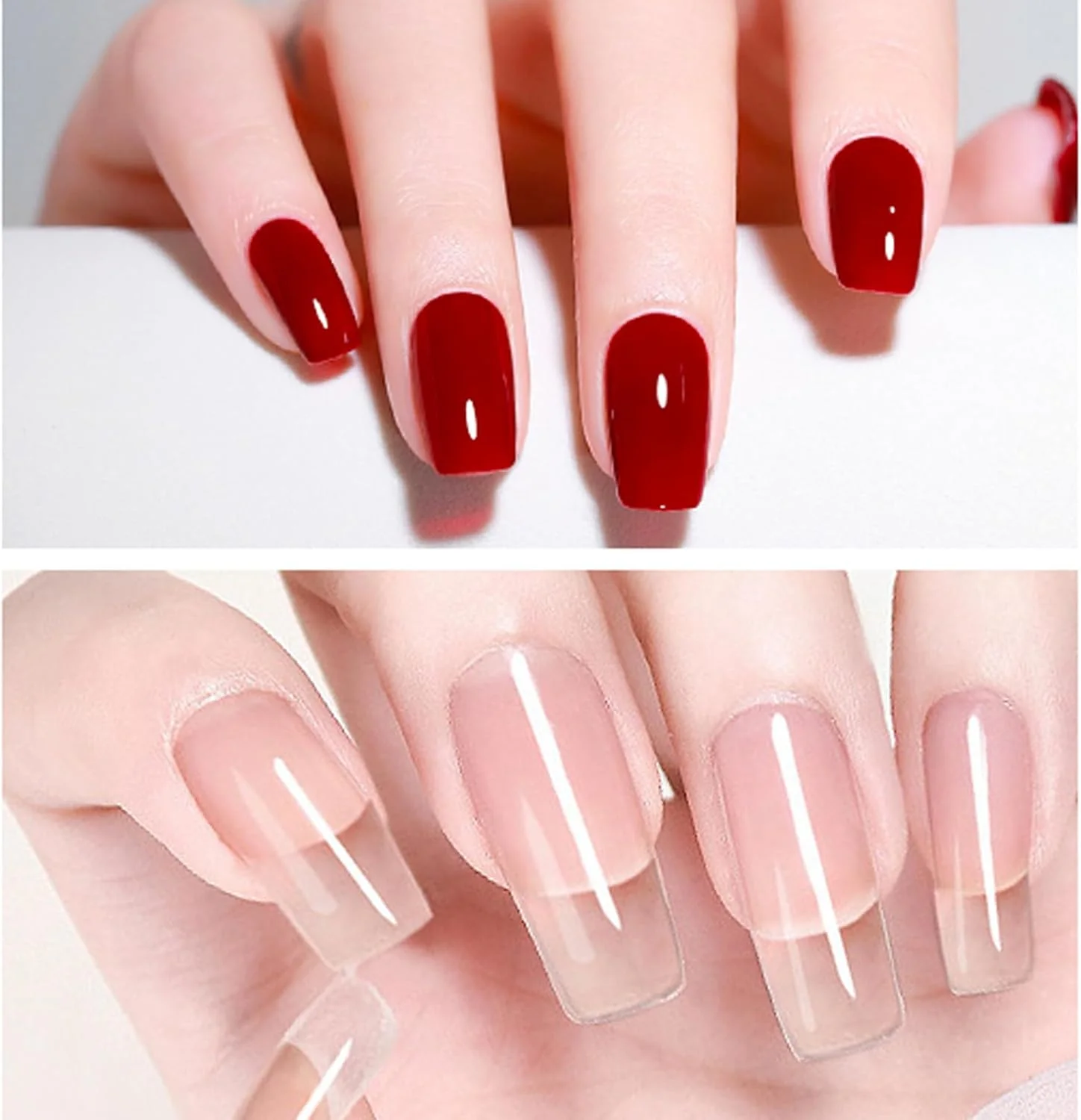 چسب ناخن ساویلند برای ناخن های مصنوعی: چسب ژل 6 در 1 برای ناخن های اکریلیک، ماندگاری طولانی، نیاز به خشک شدن با اشعه ماوراء بنفش و ال ای دی، چسب ژل سخت و جامد برای اکستنشن ناخن های مصنوعی - ست زنانه