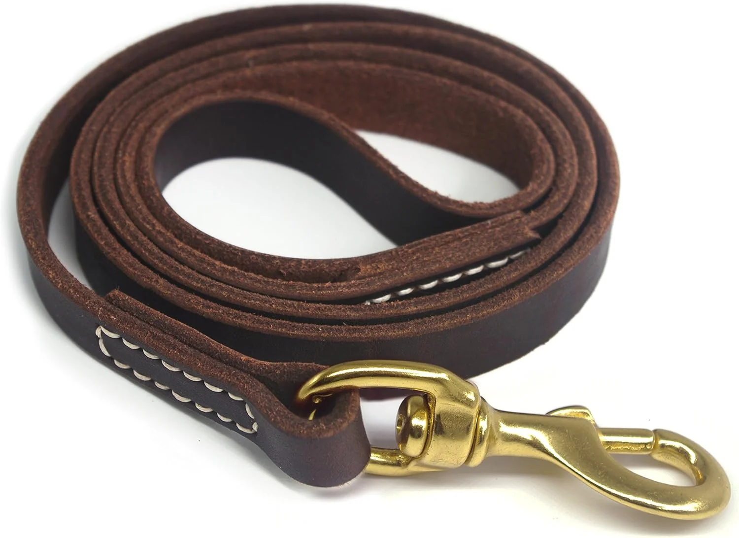 بند چرمی سگ Blinggo قهوه ای طول 1.2/1.8 متری، بند آموزشی با قفل مسی بزرگ برای سگ های متوسط و بزرگ یا اسب (1.8 متر) بند چرمی سگ Blinggo قهوه ای طول 1.2/1.8 متری، بند آموزشی با قفل مسی بزرگ برای سگ های متوسط و بزرگ یا اسب (1.8 متر)