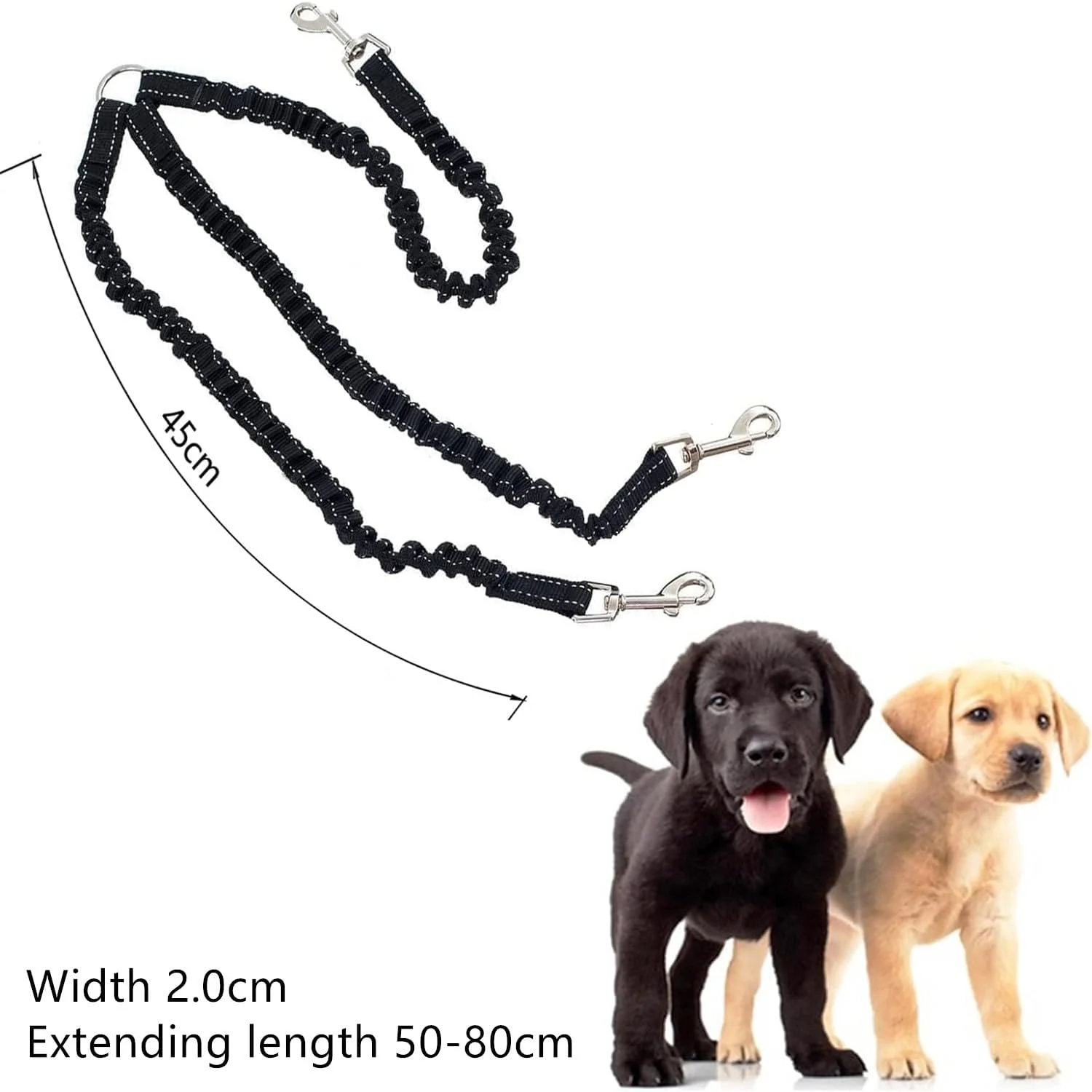 کوپلر قلاده سگ سه طرفه، طناب بانجی نایلونی بادوام و کشسان برای آموزش و پیاده روی سگ های کوچک و متوسط کوپلر قلاده سگ سه طرفه، طناب بانجی نایلونی بادوام و کشسان برای آموزش و پیاده روی سگ های کوچک و متوسط