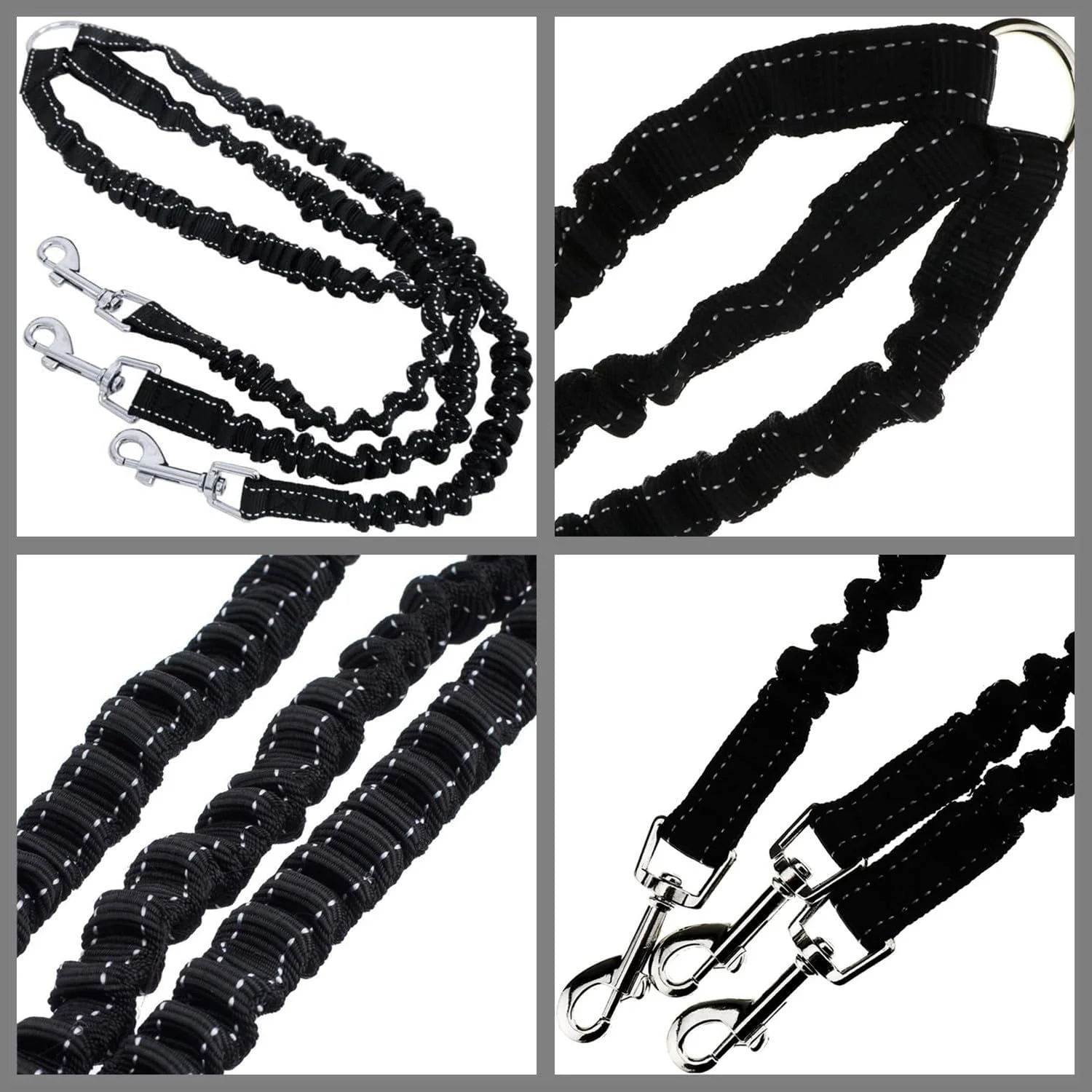 کوپلر قلاده سگ سه طرفه، طناب بانجی نایلونی بادوام و کشسان برای آموزش و پیاده روی سگ های کوچک و متوسط کوپلر قلاده سگ سه طرفه، طناب بانجی نایلونی بادوام و کشسان برای آموزش و پیاده روی سگ های کوچک و متوسط