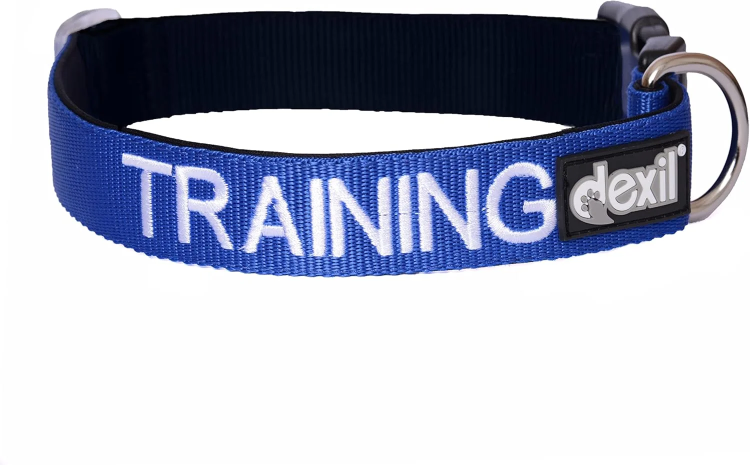 قلاده سگ دگزیل برای آموزش (سگ در حال آموزش/مزاحم نشوید) سایز S-M L-XL با کد رنگی آبی - جلوگیری از حوادث با هشدار دادن به دیگران از قبل