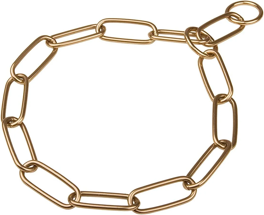 طوق آموزشی سگ زنجیری بلند کروگان Herm Sprenger، ضد حساسیت، بدون نیکل، زنجیر لغزنده بدون کشش برای سگ های کوچک، متوسط و بزرگ برای کنترل آسان، ساخت آلمان، 67 سانتی متر در 4 میلی متر