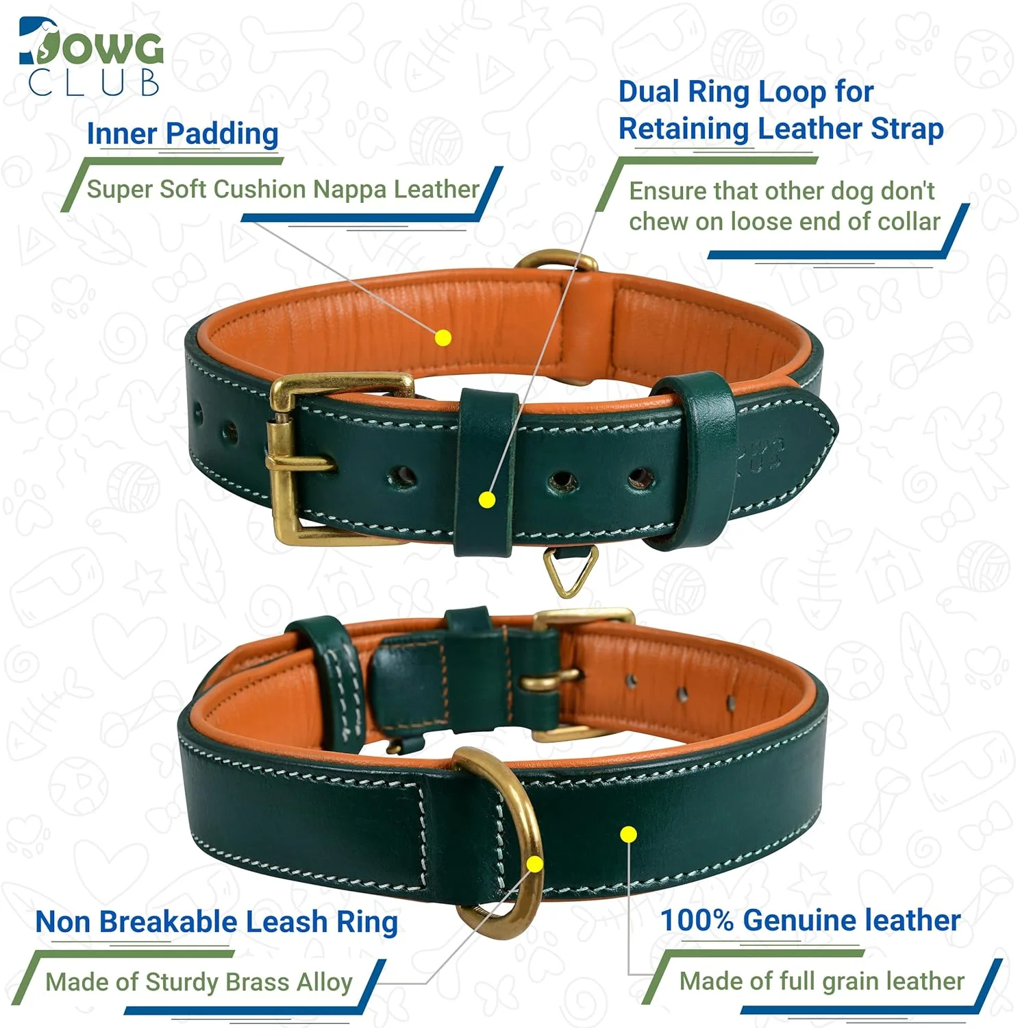 قلاده سگ چرمی اصل | تمام دانه، مقاوم، راحت، لایه دار، قوی | مناسب برای توله سگ ها، نژادهای کوچک، متوسط، بزرگ و خیلی بزرگ (بزرگ (مناسب سایز گردن 47-57 سانتی متر)، سبزآبی) قلاده سگ چرمی اصل | تمام دانه، مقاوم، راحت، لایه دار، قوی | مناسب برای توله سگ ها، نژادهای کوچک، متوسط، بزرگ و خیلی بزرگ (بزرگ (مناسب سایز گردن 47-57 سانتی متر)، سبزآبی)