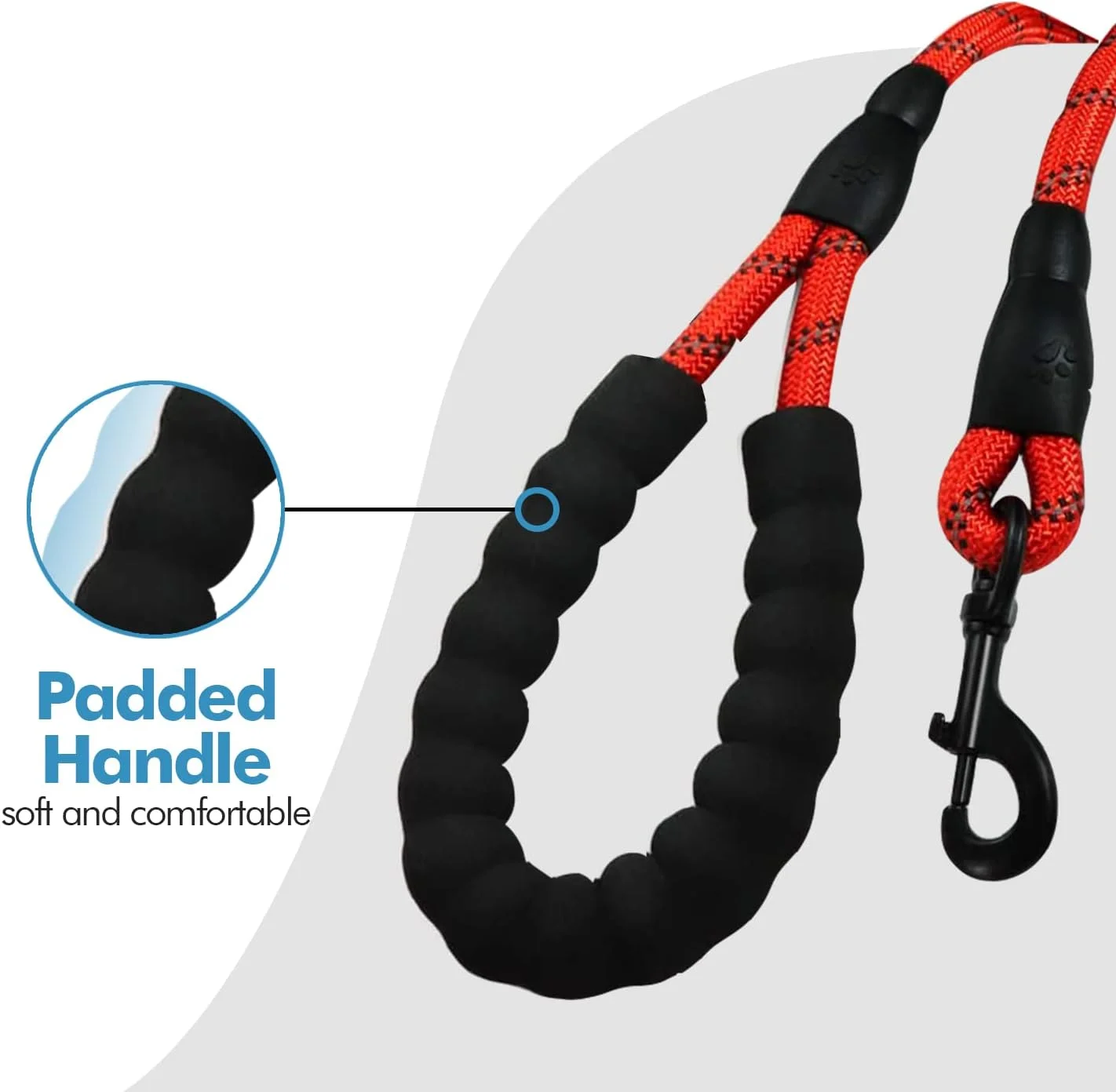 طناب سگ ادی پتس، مناسب برای توله سگ، سگ های کوچک، متوسط و بزرگ، 1.2 متر، 1.5 متر، 2.2 متر، طناب آموزش سگ (220 سانتی متر، قرمز)