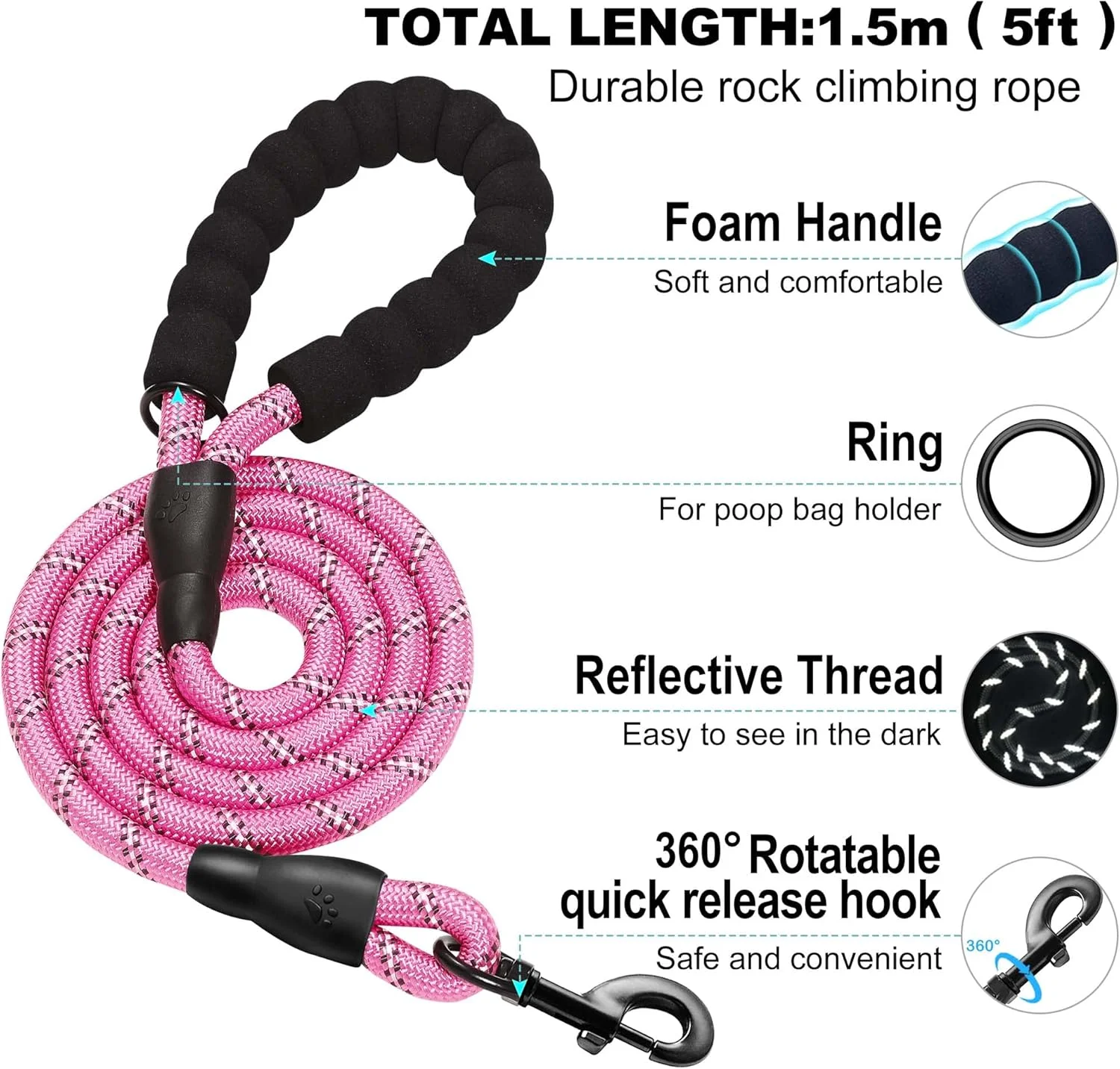 ست قلاده و بند سگ هاپاو، بدون کشیدن، قابل تنظیم، بازتابنده، جلیقه ضخیم پددار برای سگ های خیلی کوچک/کوچک و متوسط