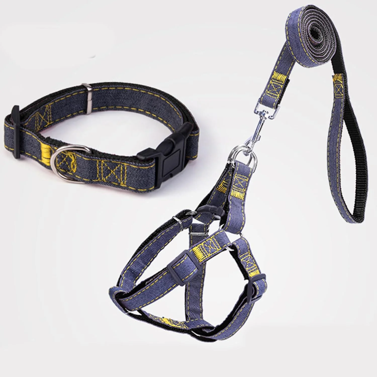 ست قلاده، هارنس و بند سگ، هارنس هالتر سگ قابل تنظیم بدون کشیدن، کنترل آسان برای آموزش، دویدن توله سگ های خیلی کوچک، متوسط و بزرگ ست قلاده، هارنس و بند سگ، هارنس هالتر سگ قابل تنظیم بدون کشیدن، کنترل آسان برای آموزش، دویدن توله سگ های خیلی کوچک، متوسط و بزرگ