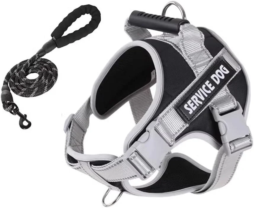 هارنس سگ بدون کشیدن سایز M، AZONEE مشکی و خاکستری، هارنس تاکتیکی برای سگ ها با بند برای پیاده روی، قابل تنظیم و تنفس آسان برای سگ های بزرگ متوسط، جلیقه بازتابنده بادوام هارنس سگ بدون کشیدن سایز M، AZONEE مشکی و خاکستری، هارنس تاکتیکی برای سگ ها با بند برای پیاده روی، قابل تنظیم و تنفس آسان برای سگ های بزرگ متوسط، جلیقه بازتابنده بادوام