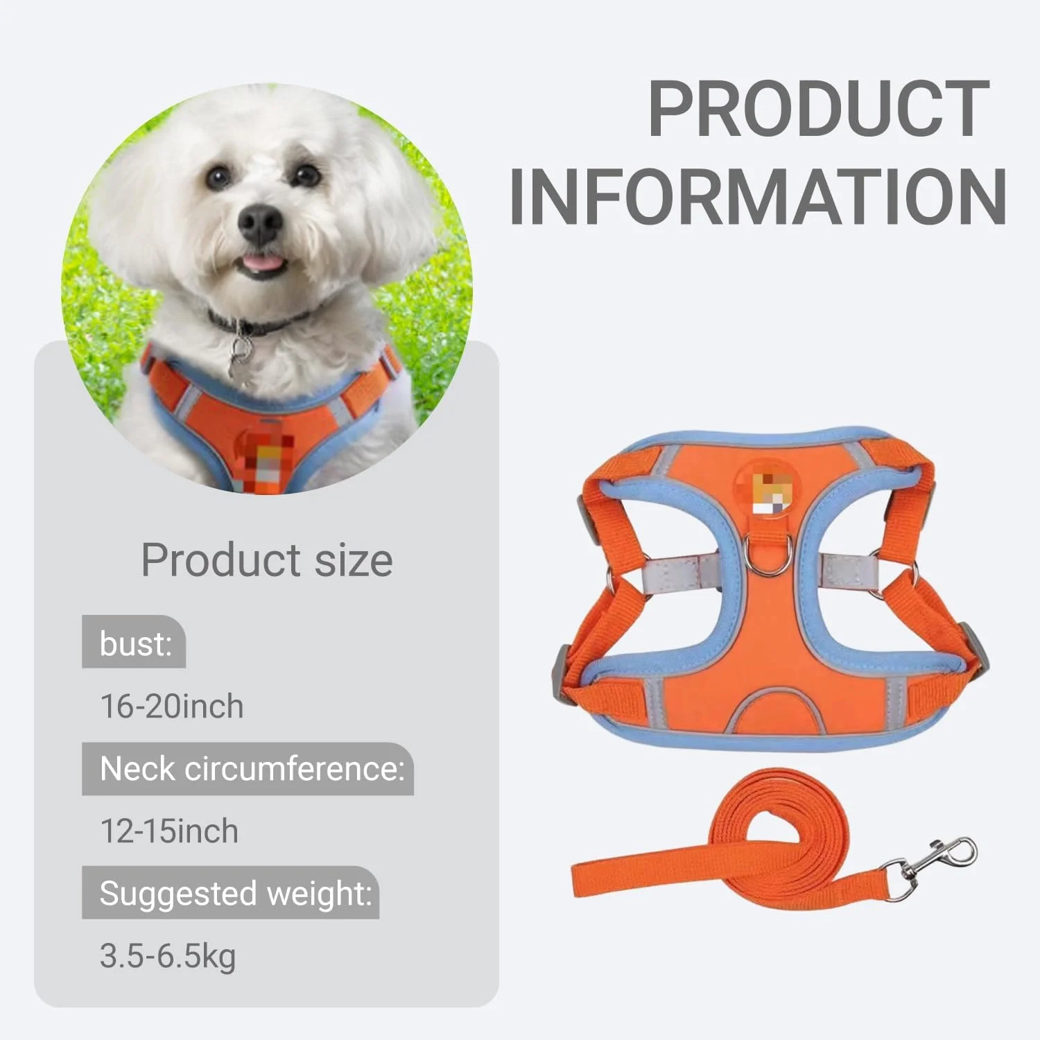 ست قلاده و بند سگ، قلاده توری نرم بدون کشش حیوانات خانگی، جلیقه توله سگ قابل تنظیم بازتابنده برای سگ ها، گربه های کوچک، متوسط و بزرگ ست قلاده و بند سگ، قلاده توری نرم بدون کشش حیوانات خانگی، جلیقه توله سگ قابل تنظیم بازتابنده برای سگ ها، گربه های کوچک، متوسط و بزرگ