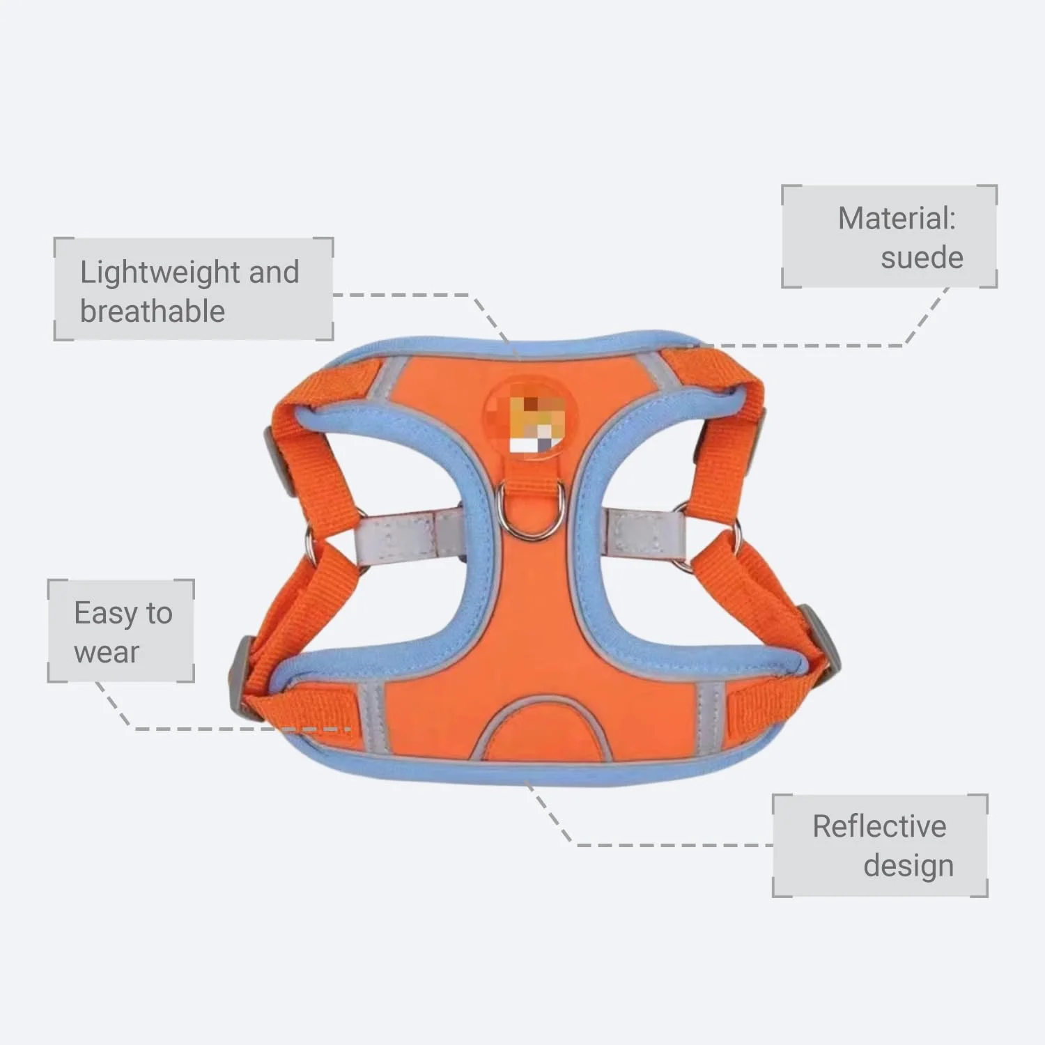 ست قلاده و بند سگ، قلاده توری نرم بدون کشش حیوانات خانگی، جلیقه توله سگ قابل تنظیم بازتابنده برای سگ ها، گربه های کوچک، متوسط و بزرگ ست قلاده و بند سگ، قلاده توری نرم بدون کشش حیوانات خانگی، جلیقه توله سگ قابل تنظیم بازتابنده برای سگ ها، گربه های کوچک، متوسط و بزرگ