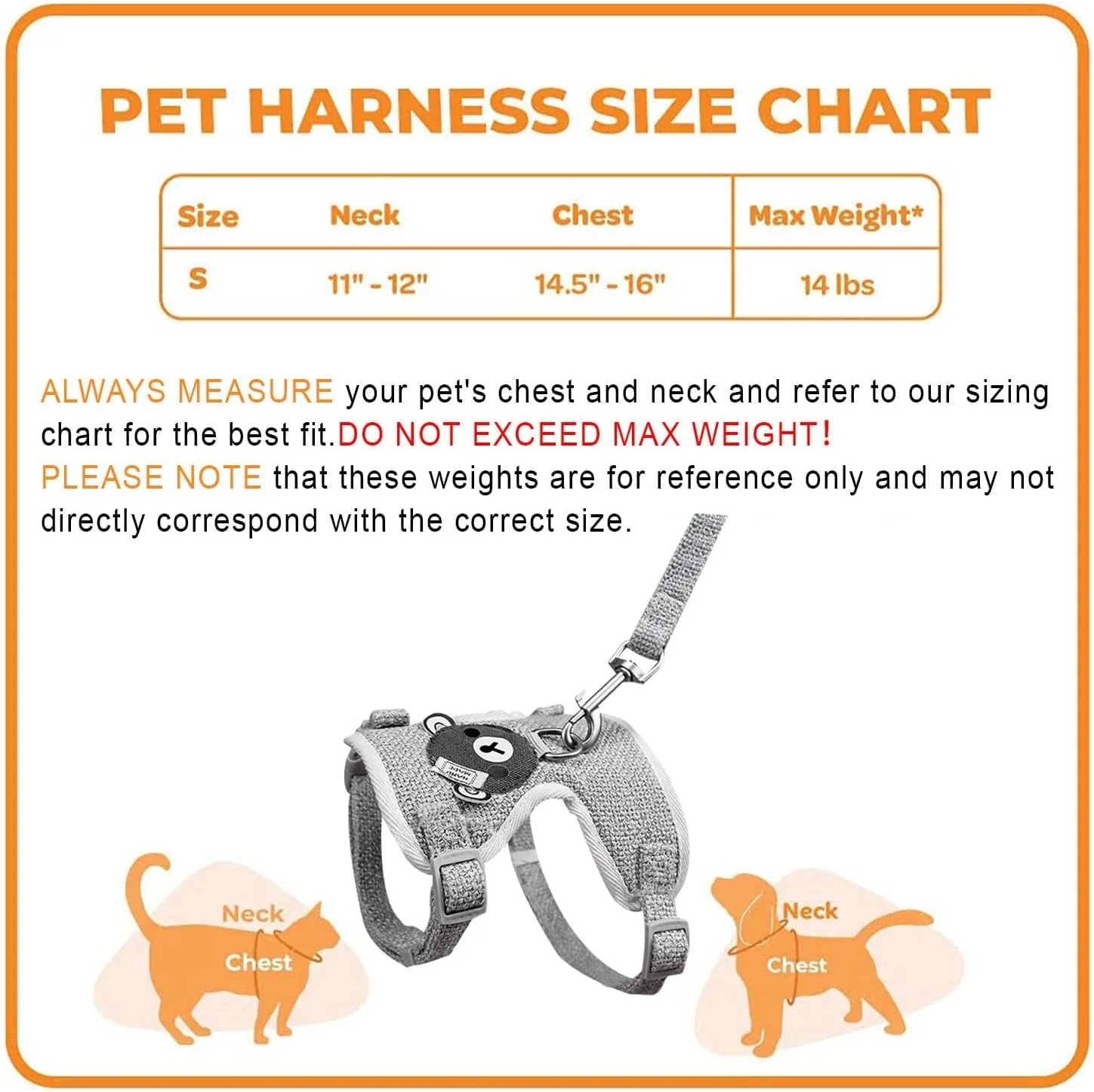 هارنس سگ کوچک، ست هارنس و بند نرم و قابل تنظیم برای سگ، گربه، خرگوش و حیوانات خانگی کوچک، مناسب برای سگ های خیلی کوچک/کوچک و متوسط، ست هارنس و قلاده سگ/گربه برای پیاده روی (خاکستری، S) هارنس سگ کوچک، ست هارنس و بند نرم و قابل تنظیم برای سگ، گربه، خرگوش و حیوانات خانگی کوچک، مناسب برای سگ های خیلی کوچک/کوچک و متوسط، ست هارنس و قلاده سگ/گربه برای پیاده روی (خاکستری، S)