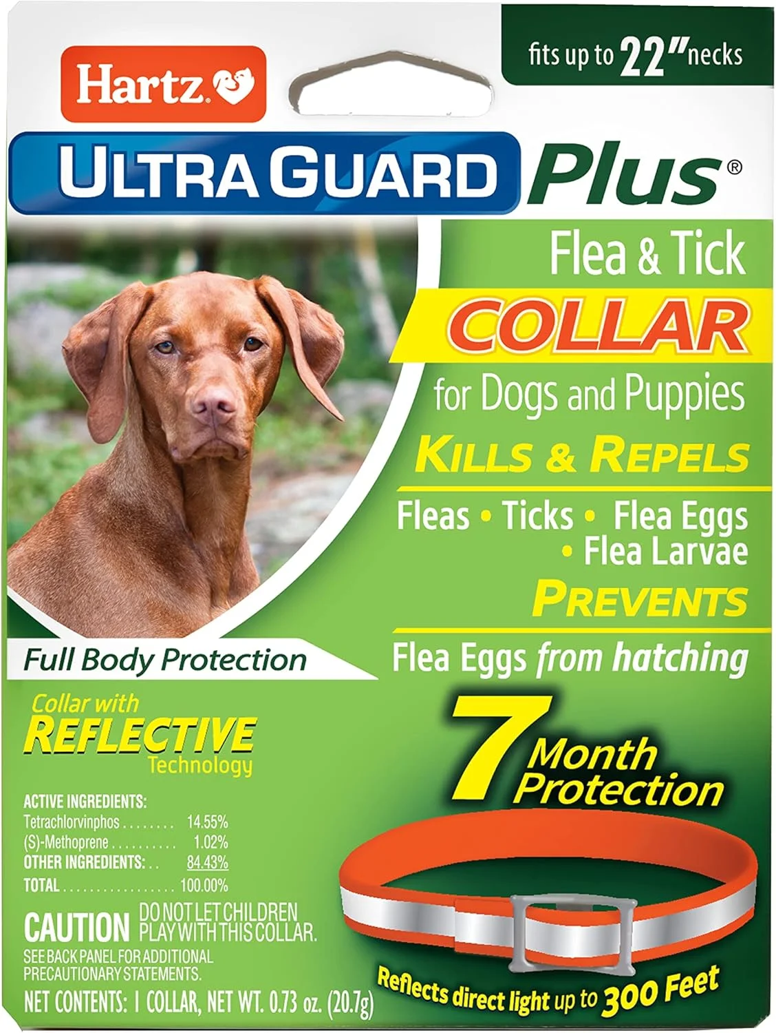 قلاده ضد کک و کنه هارتز UltraGuard Plus - 22 اینچ با محافظ ReflectX برای سگ ها و توله سگ ها قلاده ضد کک و کنه هارتز UltraGuard Plus - 22 اینچ با محافظ ReflectX برای سگ ها و توله سگ ها
