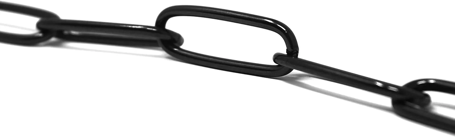 طوق زنجیری آموزش سگ با حلقه های بلند استیل ضد زنگ مشکی هرم اسپرینگر | زنجیر لغزشی بدون کشش برای سگ های کوچک، متوسط و بزرگ برای کنترل آسان ساخت آلمان | 3 میلی متر، 62 سانتی متر (24 اینچ)