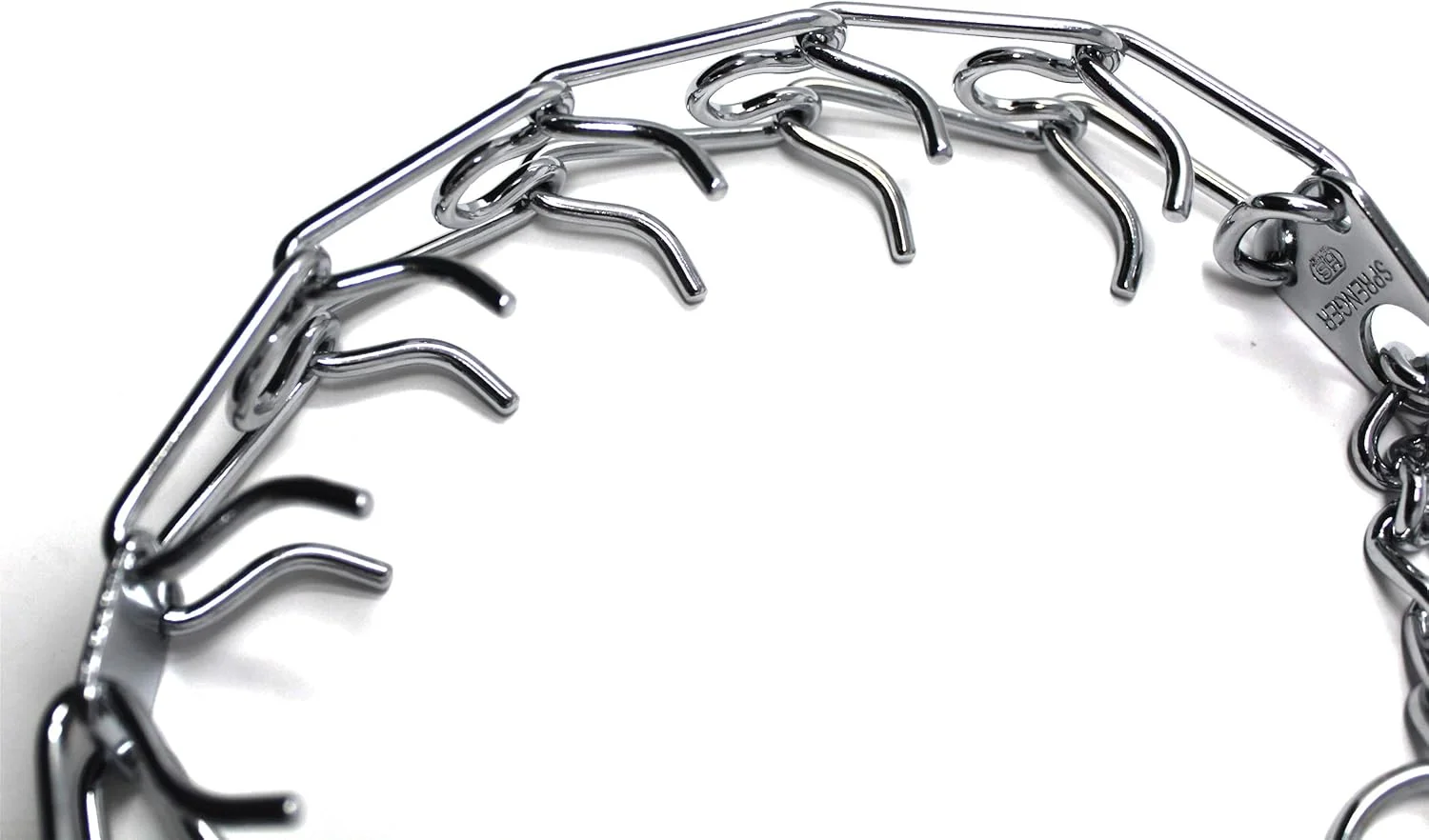 قلاده آموزشی سگ Herm Sprenger با سگک رهاسازی سریع Ultra-Plus، قلاده نیشگون گیر فولادی با روکش کروم، قلاده ضد کشش سگ، قلاده آموزشی ضد کشش ساخت آلمان 3 میلی متر در 55 سانتی متر متوسط