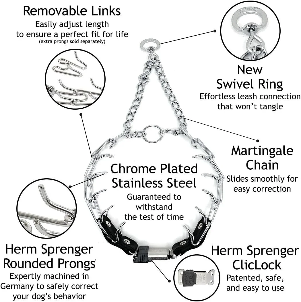 طوق گردنی پرانگ 2.25 میلیمتری هرمسپرنگر برای آموزش سگ با طول قابل تنظیم، قفل سریع و حلقه گردان برای سگهای کوچک/متوسط (گردن 33 تا 48 سانتیمتر) طوق گردنی پرانگ 2.25 میلیمتری هرمسپرنگر برای آموزش سگ با طول قابل تنظیم، قفل سریع و حلقه گردان برای سگهای کوچک/متوسط (گردن 33 تا 48 سانتیمتر)