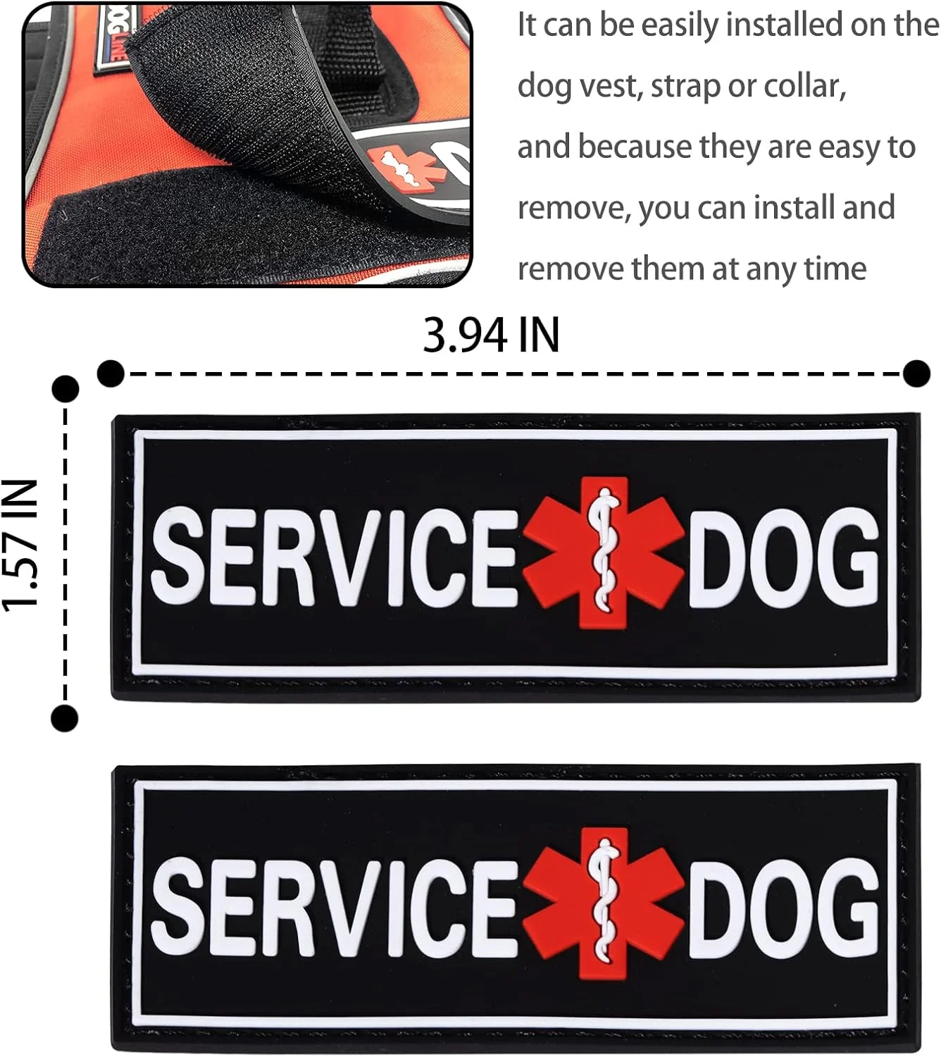 دو عدد برچسب سگ بازتابنده مشکی، تگ های سگ قابل جابجایی برای قلاده و افسار سگ