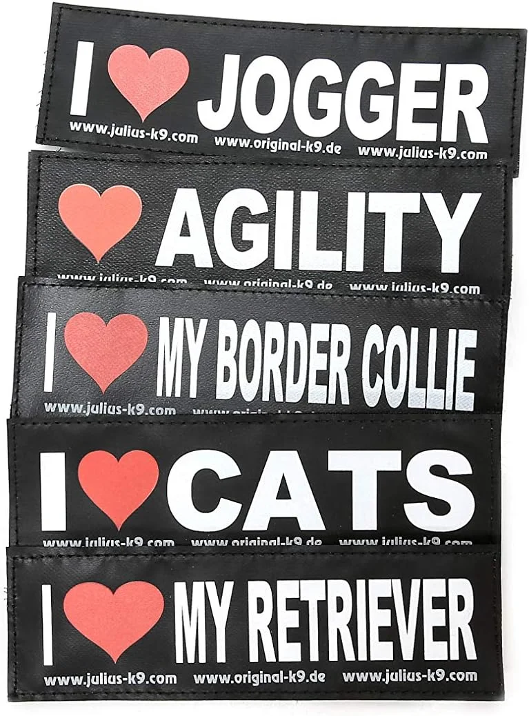 برچسب های قابل تعویض اورجینال Julius-K9، 162LR-K-35947، سایز: کوچک، برچسب مشکی با نوشته های فلورسنت سفید، 1 جفت، ...