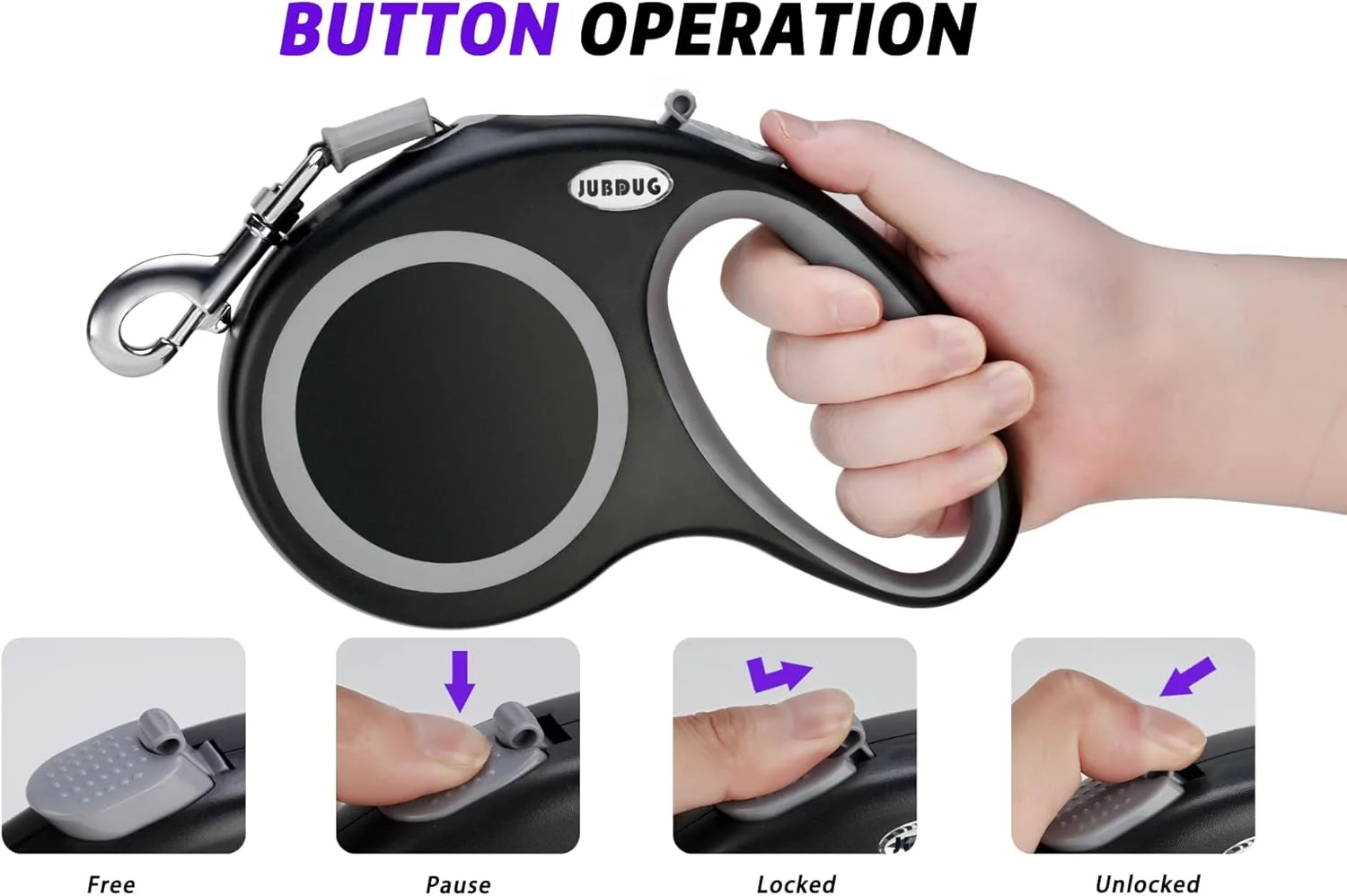 بند قلاده سگ جمع شونده، بند قلاده سگ 8 متری برای سگ های کوچک تا بزرگ تا وزن 50 کیلوگرم، طراحی مقاوم با دسته ضد لغزش، سیستم ترمز قفل سریع با یک دست. بند قلاده سگ جمع شونده، بند قلاده سگ 8 متری برای سگ های کوچک تا بزرگ تا وزن 50 کیلوگرم، طراحی مقاوم با دسته ضد لغزش، سیستم ترمز قفل سریع با یک دست.