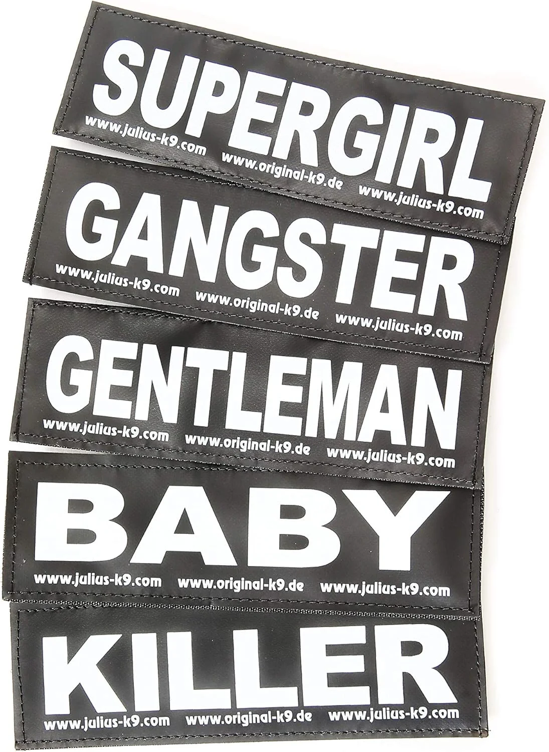 برچسب های قابل تعویض اورجینال Julius-K9، 162LR-K-35947، سایز: کوچک، برچسب مشکی با نوشته های فلورسنت سفید، 1 جفت، ...