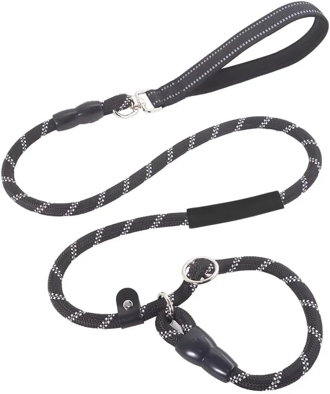 طناب لغزنده بادوام Lonimia، 1.8 متری با ضخامت 1 سانتی متر، طناب قوی و راحت برای سگ های بزرگ و متوسط، افسار حلقه ای آموزش حیوانات خانگی بدون کشش با بازتابندگی بالا طناب لغزنده بادوام Lonimia، 1.8 متری با ضخامت 1 سانتی متر، طناب قوی و راحت برای سگ های بزرگ و متوسط، افسار حلقه ای آموزش حیوانات خانگی بدون کشش با بازتابندگی بالا