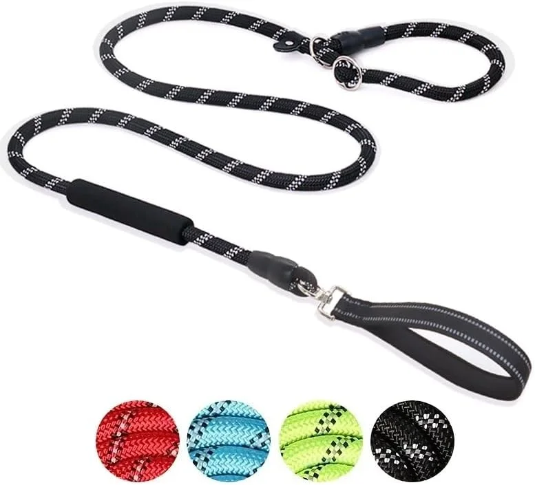 طناب لغزنده بادوام Lonimia، 1.8 متری با ضخامت 1 سانتی متر، طناب قوی و راحت برای سگ های بزرگ و متوسط، افسار حلقه ای آموزش حیوانات خانگی بدون کشش با بازتابندگی بالا طناب لغزنده بادوام Lonimia، 1.8 متری با ضخامت 1 سانتی متر، طناب قوی و راحت برای سگ های بزرگ و متوسط، افسار حلقه ای آموزش حیوانات خانگی بدون کشش با بازتابندگی بالا