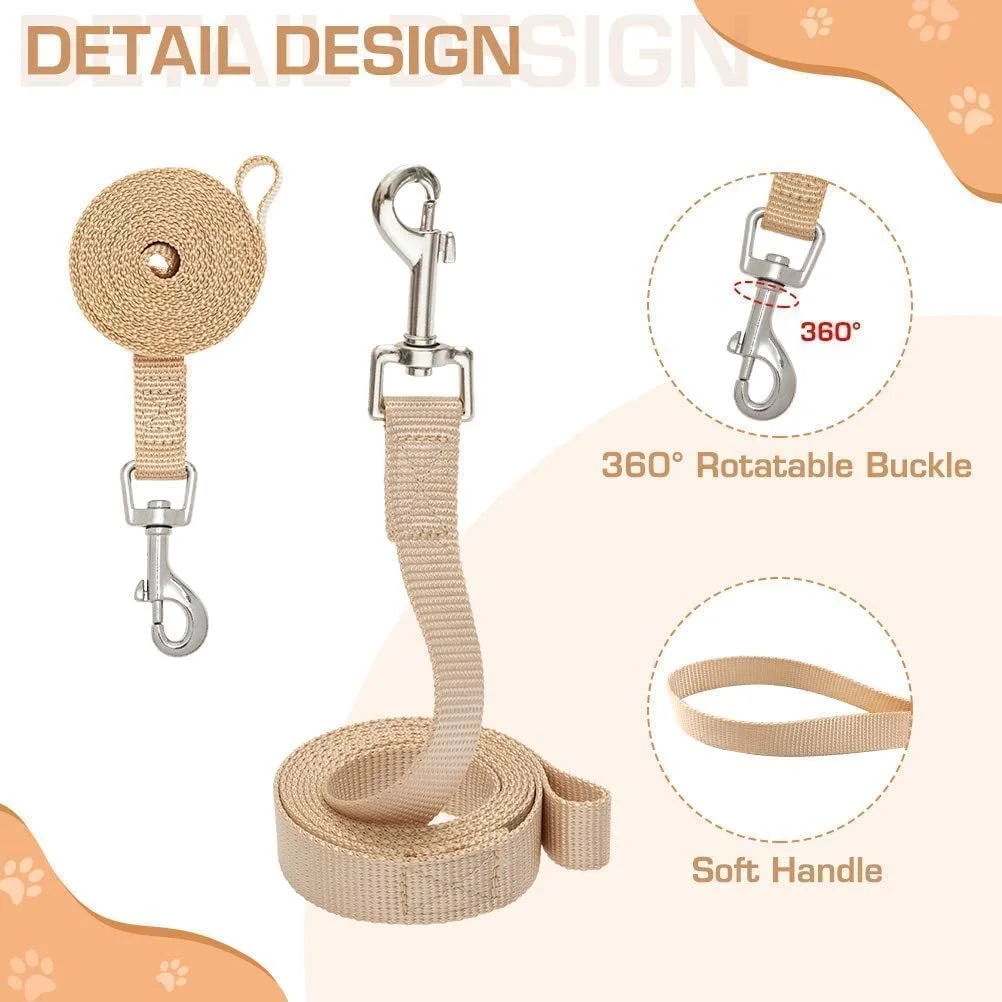 هارنس سگ و قلاده طرح چهارخانه توری نرم KOOLTAIL - مناسب توله سگ و سگ های کوچک، هارنس قابل تنظیم و راحت با طراحی بازتابنده برای پیاده روی در فضای باز (بژ)