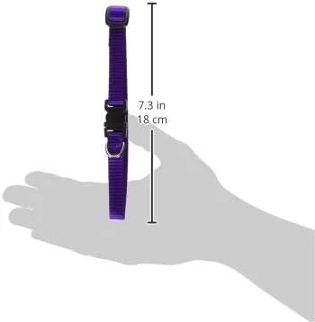 قلاده سگ لوپین، سایز 25-40 سانتیمتر، بنفش، عرض 1.2 سانتیمتر
