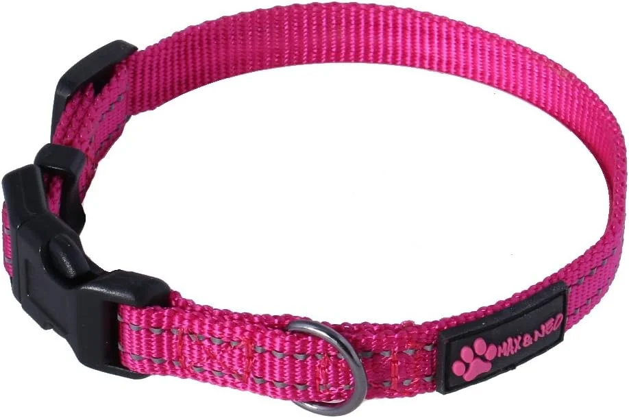 قلاده سگ نئو نایلونی سگ های بزرگ - با هر خرید، یک قلاده به سگ های نجات اهدا می کنیم (خیلی کوچک، صورتی)