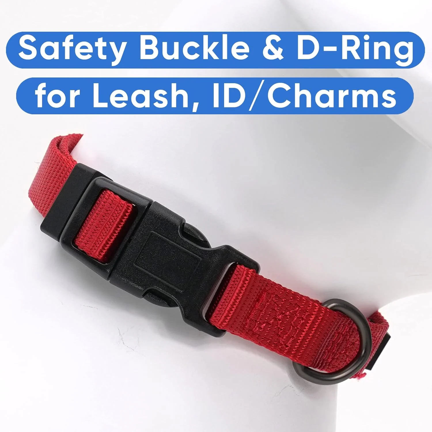 قلاده سگ پاوتیتاس برای سگ های کوچک، قلاده آموزشی توله سگ با استحکام - S - قرمز قلاده سگ پاوتیتاس برای سگ های کوچک، قلاده آموزشی توله سگ با استحکام - S - قرمز